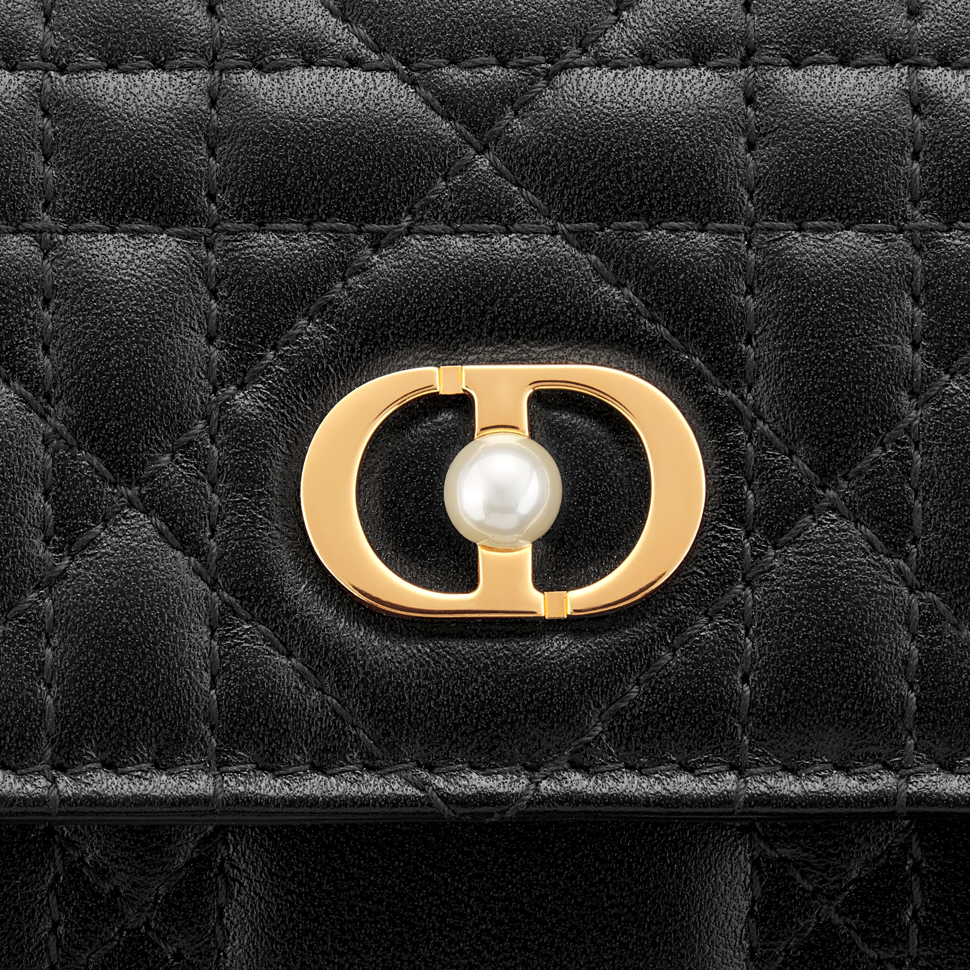 Dior Jolie Hibiscus Wallet Black Cannage Lambskin E09