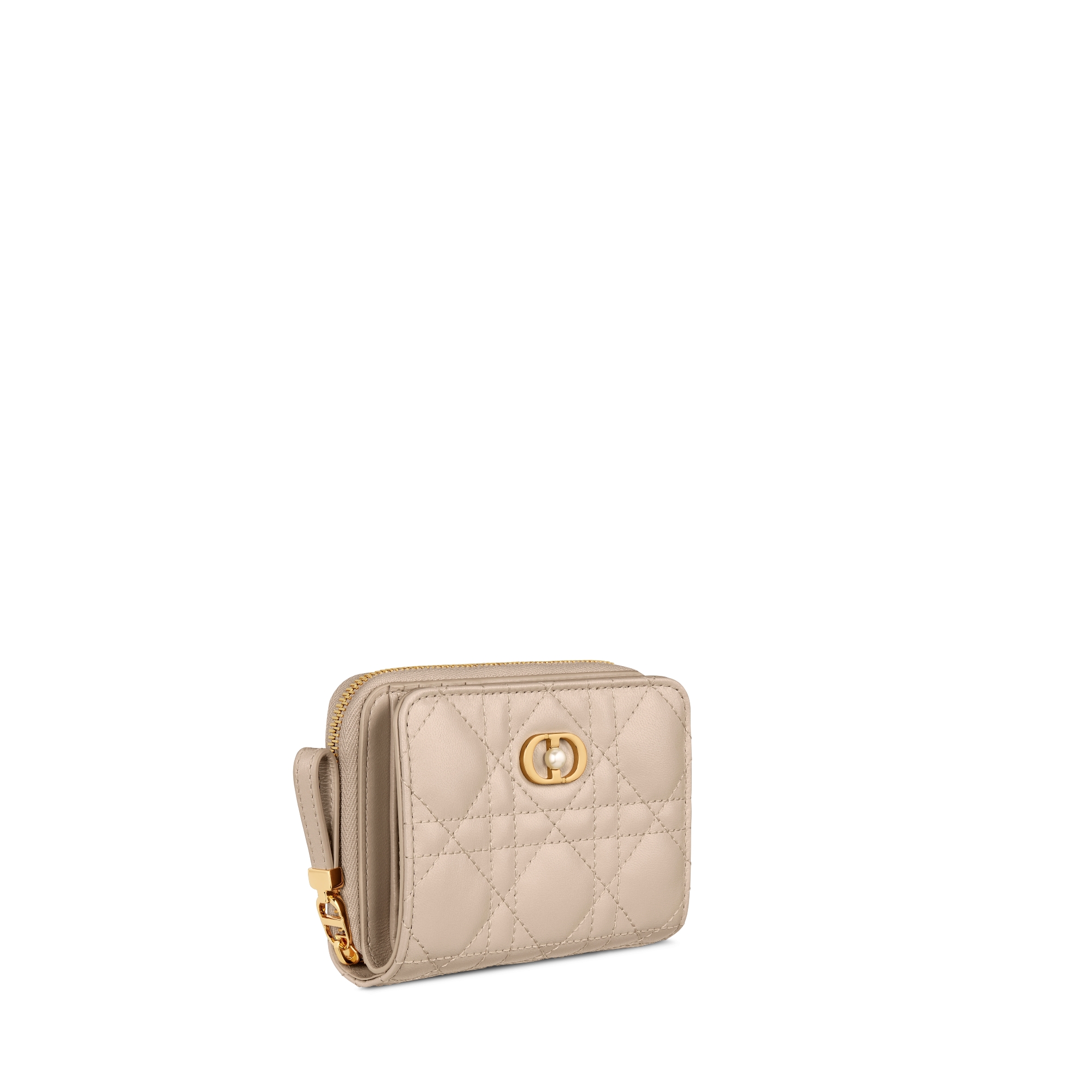 Dior Jolie Scarlet Wallet Powder Beige Cannage Lambskin E03