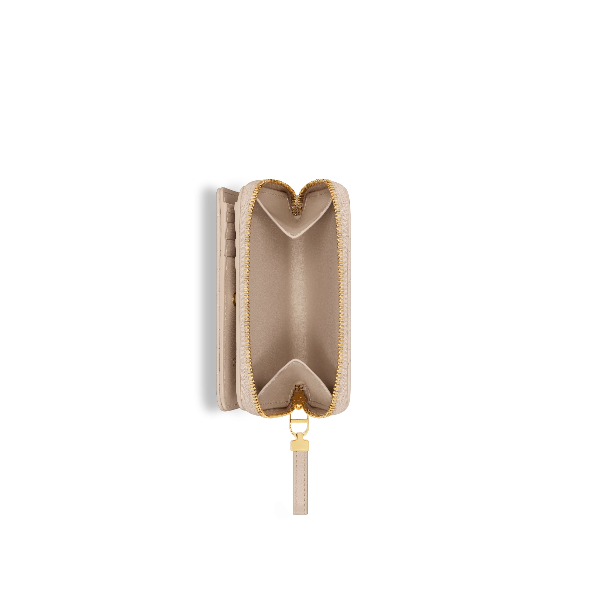 Dior Jolie Scarlet Wallet Powder Beige Cannage Lambskin E06