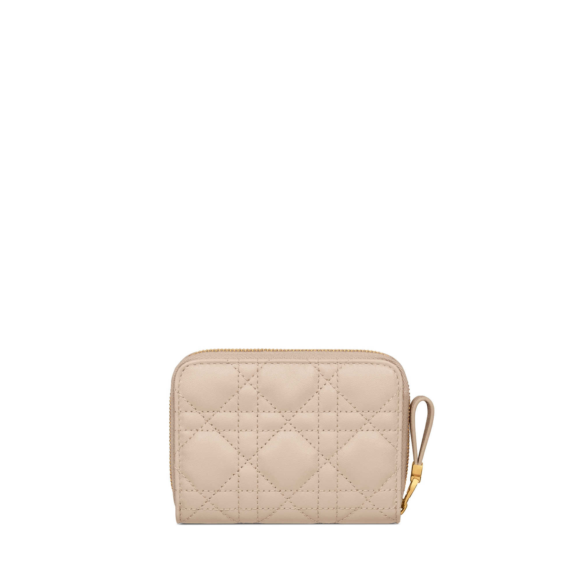 Dior Jolie Scarlet Wallet Powder Beige Cannage Lambskin E08