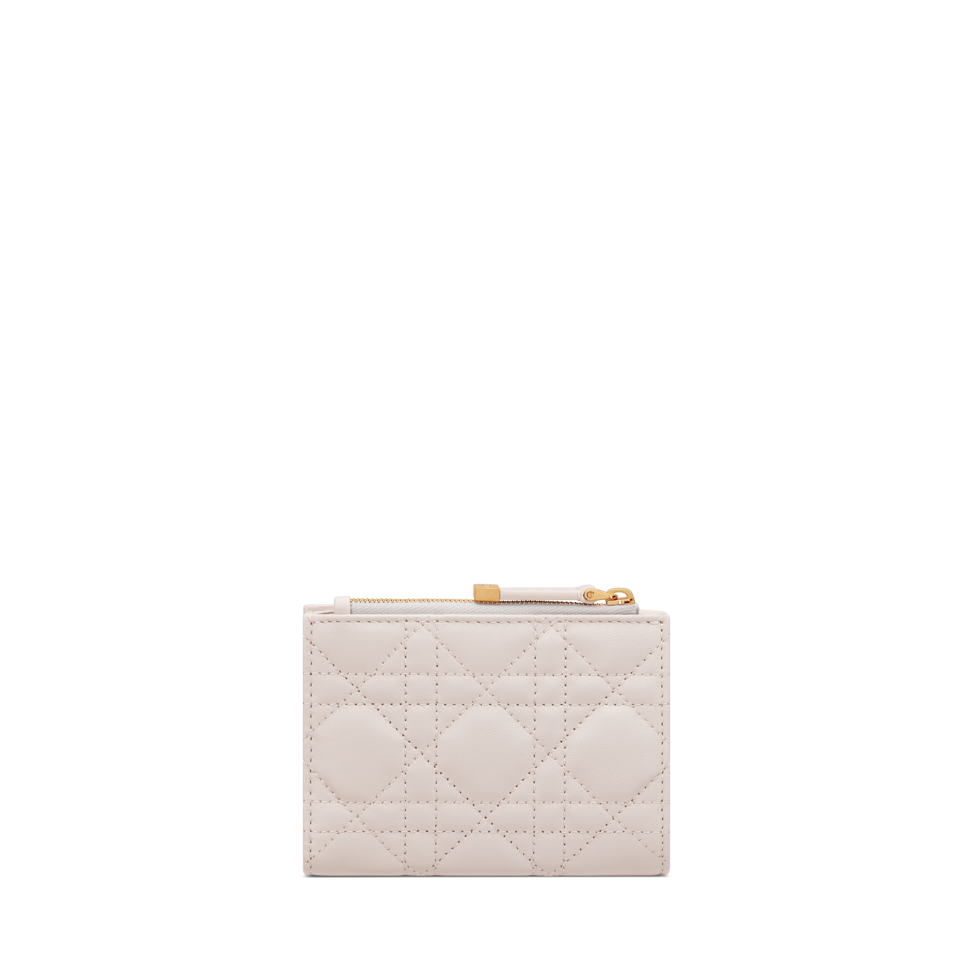 Dior Jolie Dahlia Wallet Linen Beige Cannage Lambskin E08