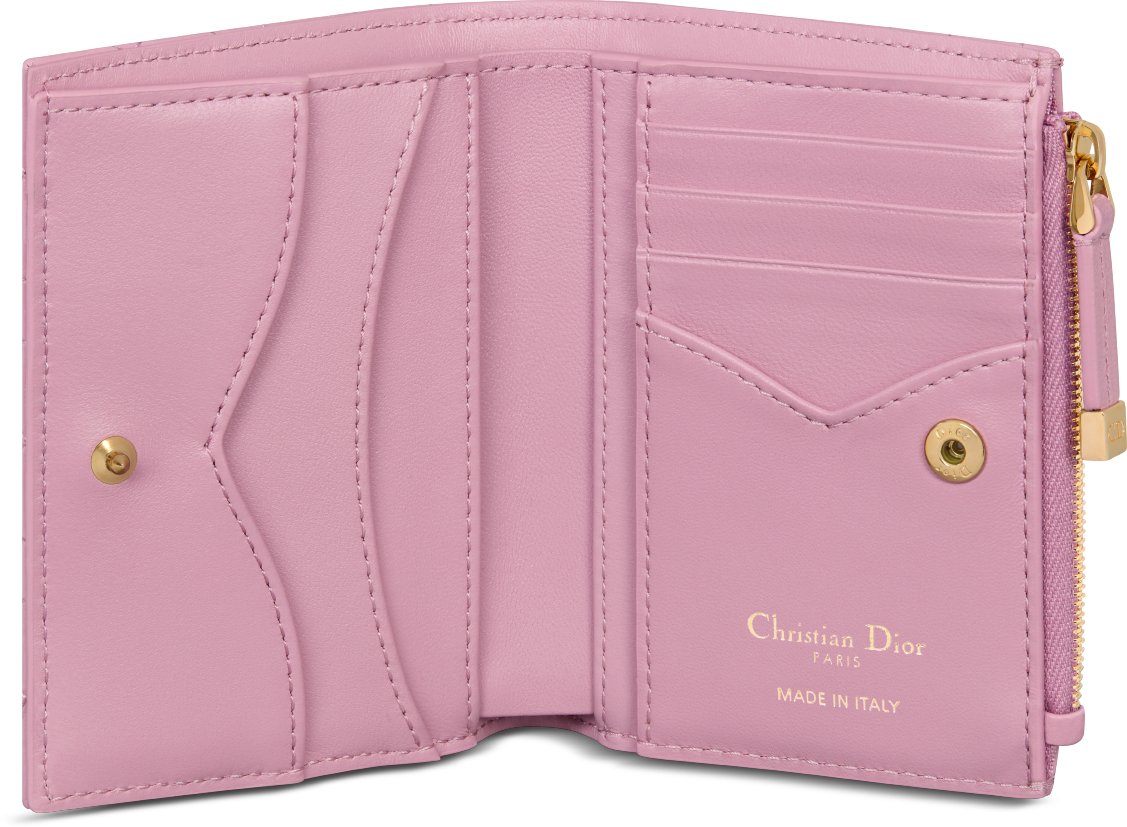 Dioramour Dior Jolie Dahlia Wallet Bright Red Cannage Lambskin with Heart  Motif | DIOR