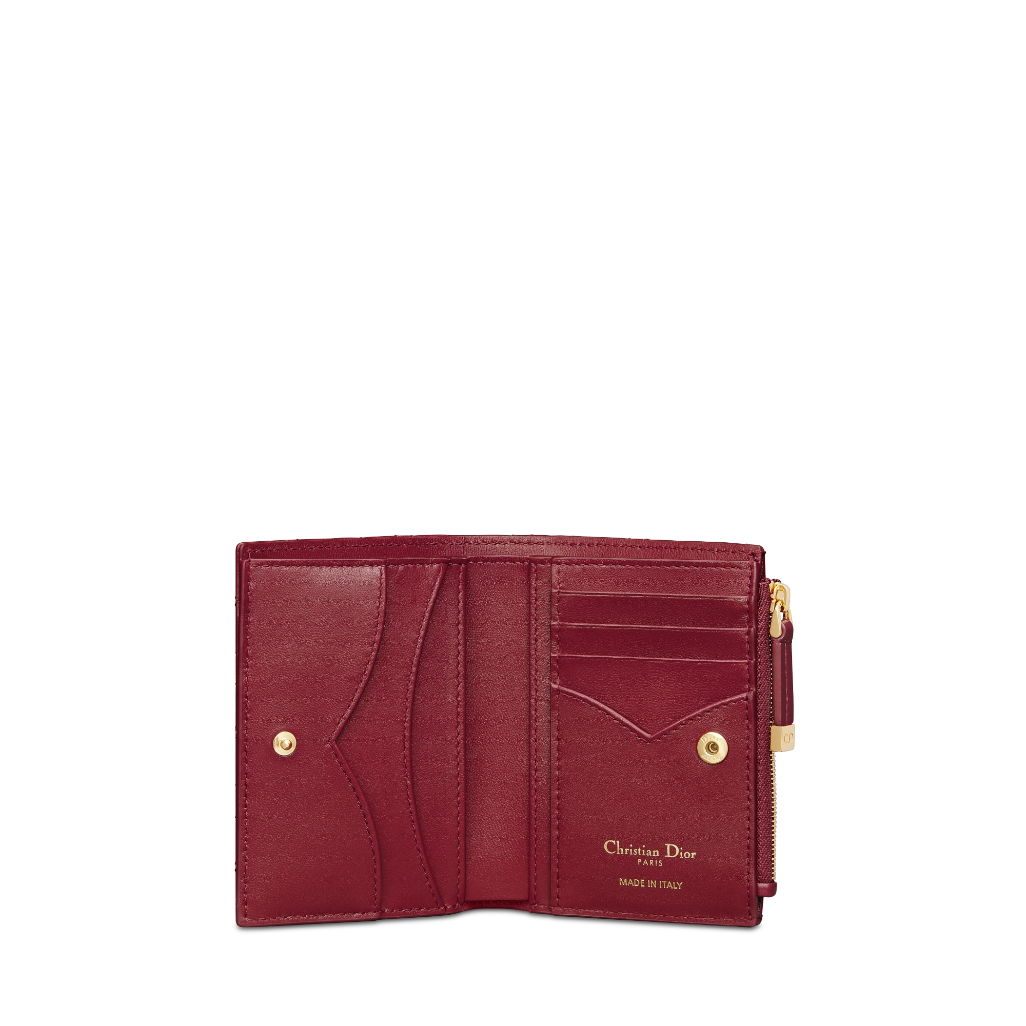 Dior Jolie Dahlia 지갑 체리 레드 까나쥬 양가죽 E07