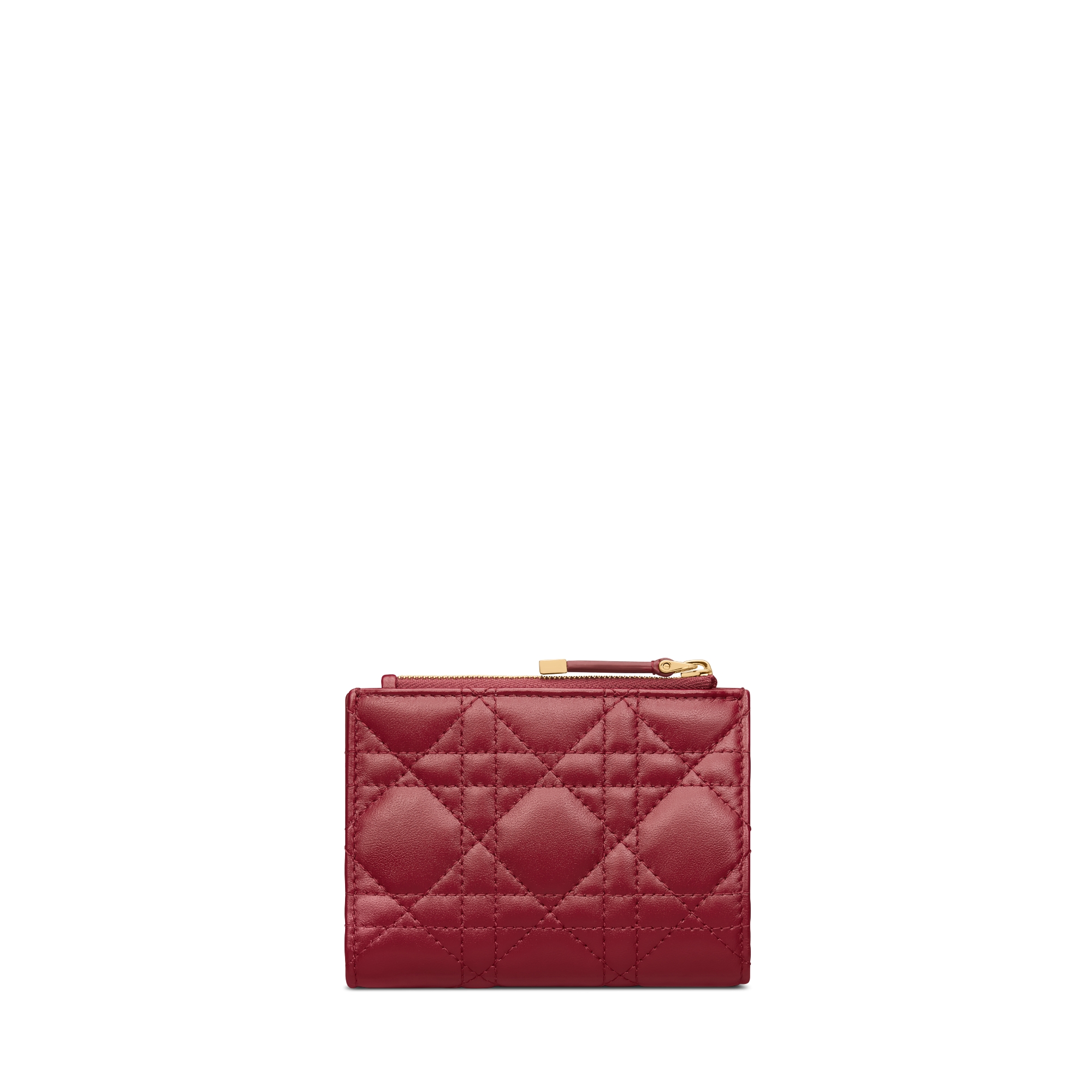 Dior Jolie Dahlia 지갑 체리 레드 까나쥬 양가죽 E08