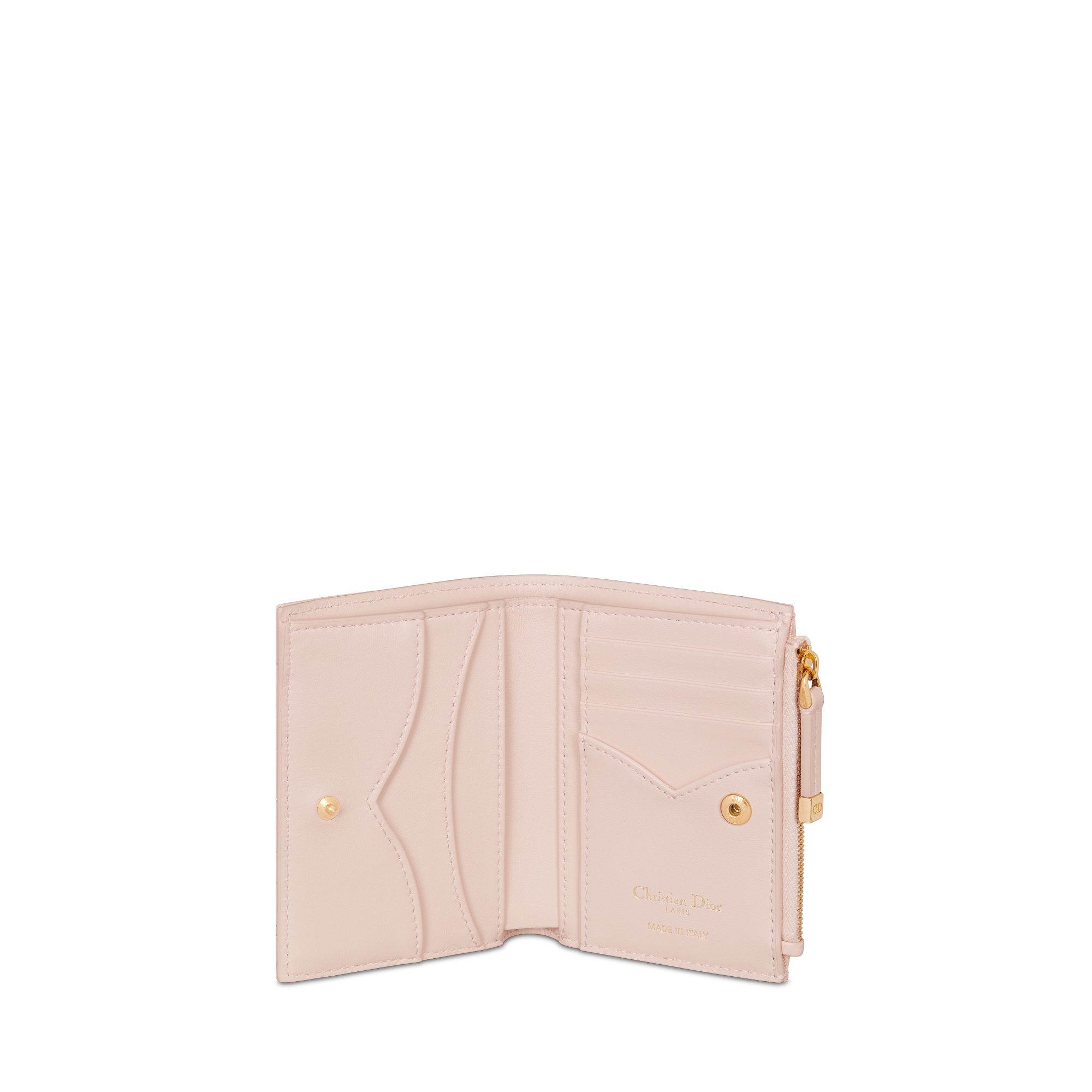 Dior Jolie Dahlia Portemonnaie Cannage Lammleder in Puderrosa E07