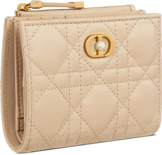 Dior Jolie Dahlia Wallet Three quarter closed view