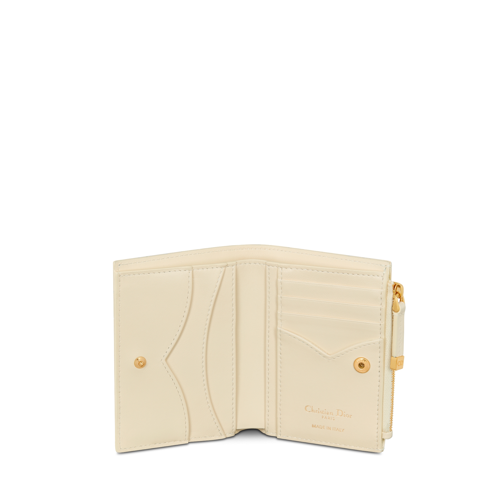 Dior Jolie Dahlia 지갑 오프 화이트 까나쥬 양가죽 E07