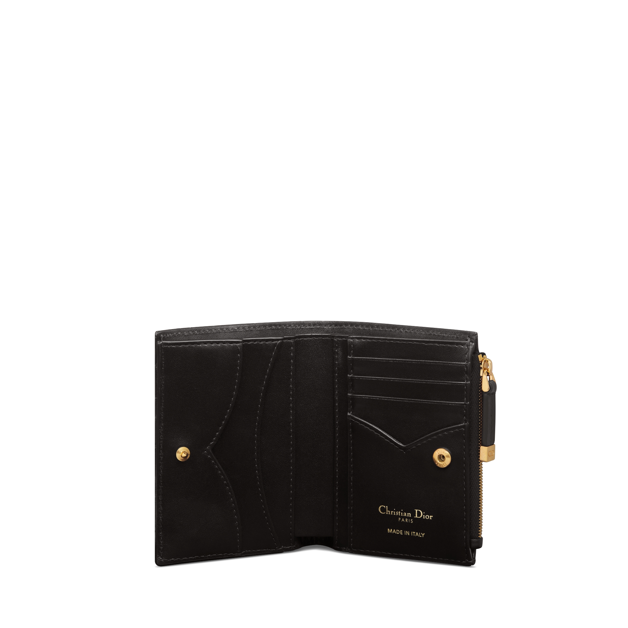 Dior Jolie Dahlia 銀包 黑色 Cannage 藤格紋圖案羊皮 E07