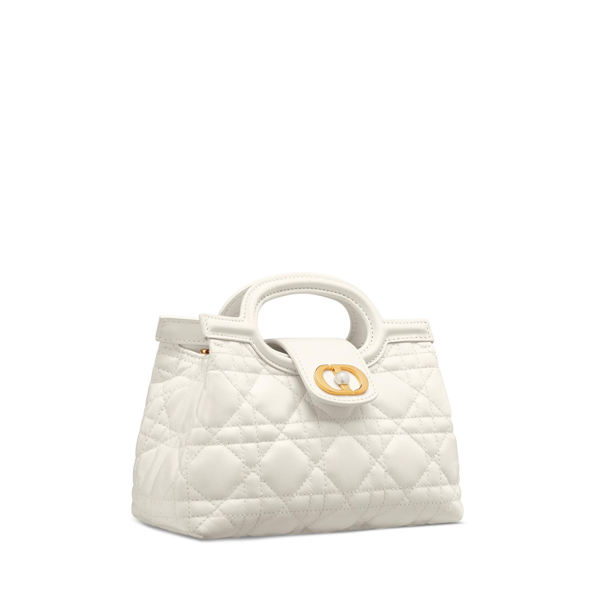 Dior Jolie Top Handle Mini Bag Latte Cannage Lambskin E03
