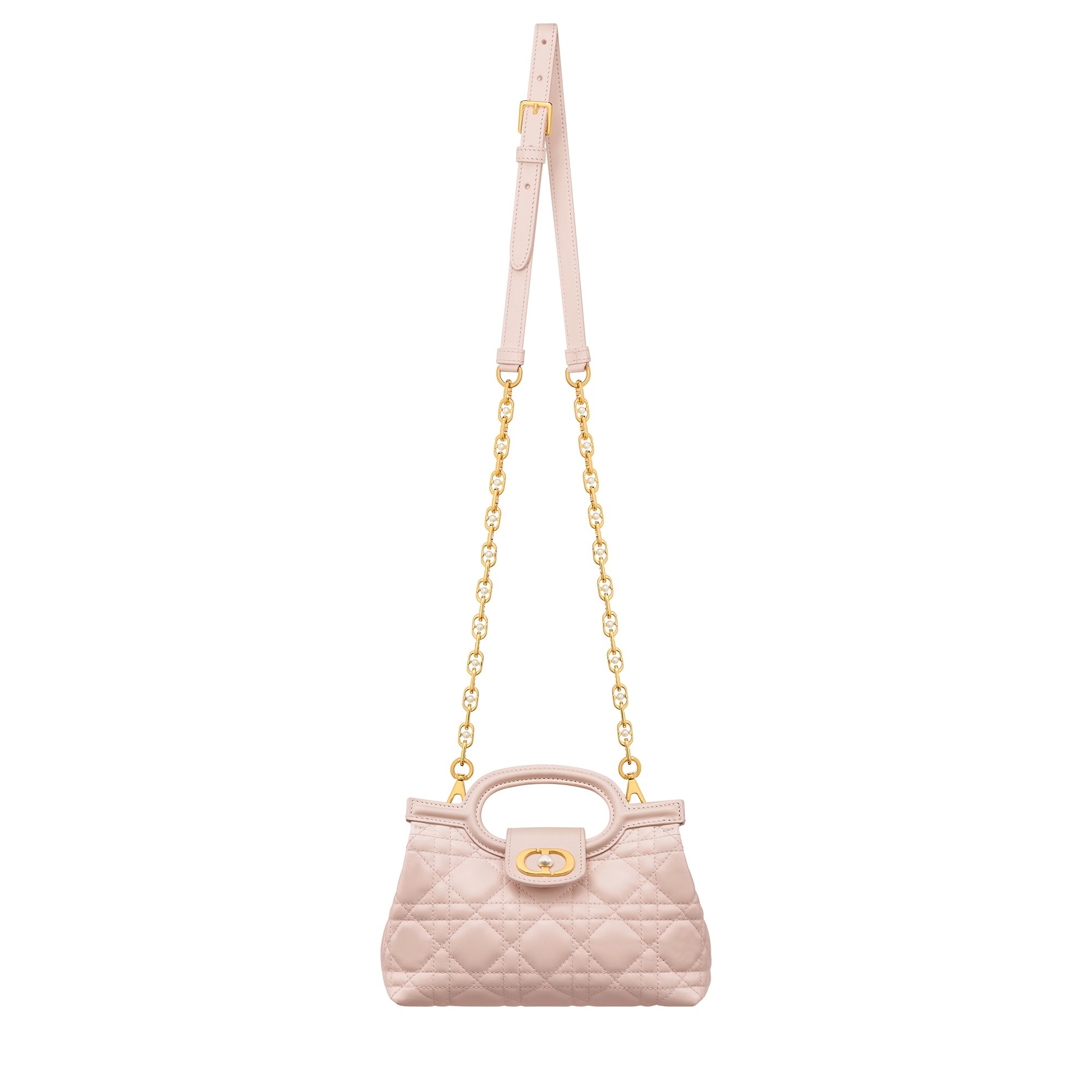 Dior Jolie Top Handle Mini Bag Powder Pink Cannage Lambskin E07