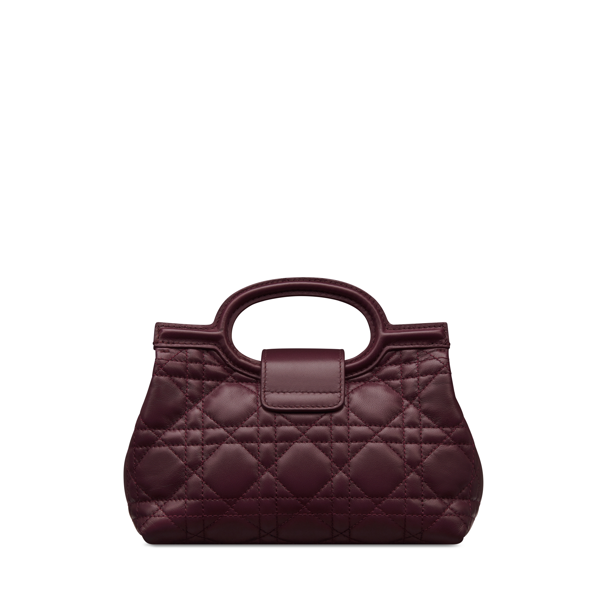 Dior Jolie-minitas met hengsel bovenop Pruimkleurig lamsleer met Cannage-motief E08