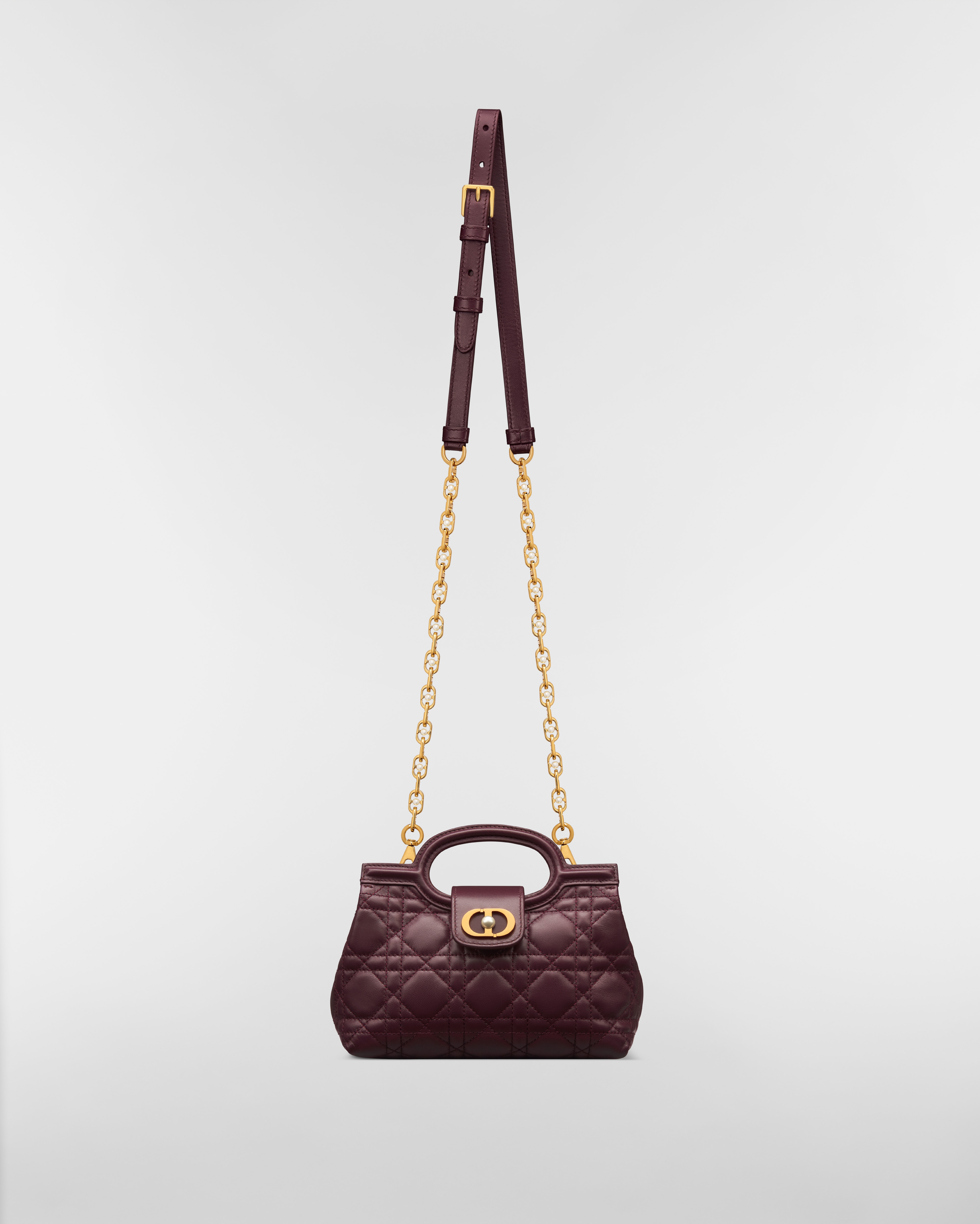 Dior Jolie Top Handle Mini Bag Plum Cannage Lambskin E07