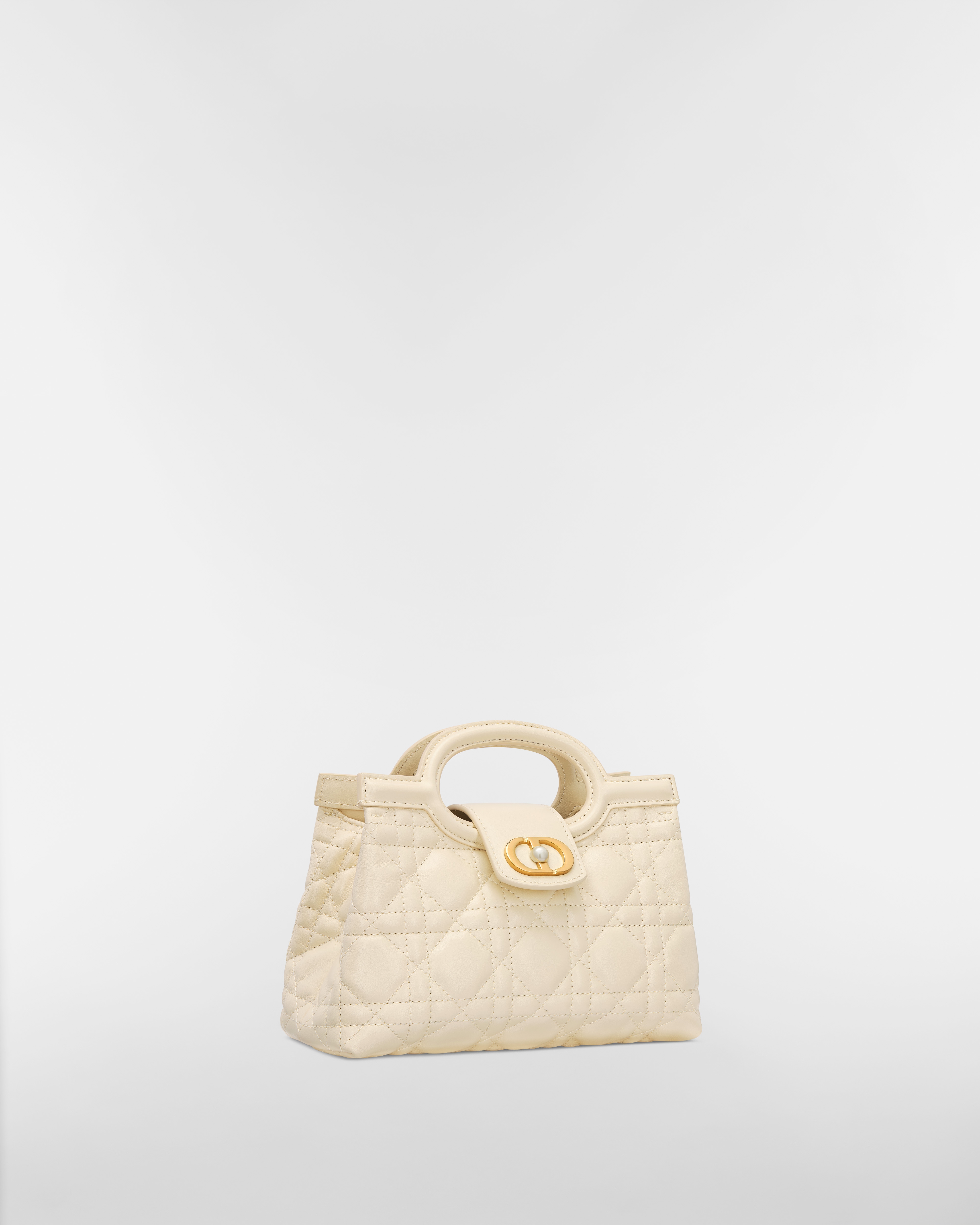 Dior Jolie Top Handle Mini Bag Light Beige Cannage Lambskin E03