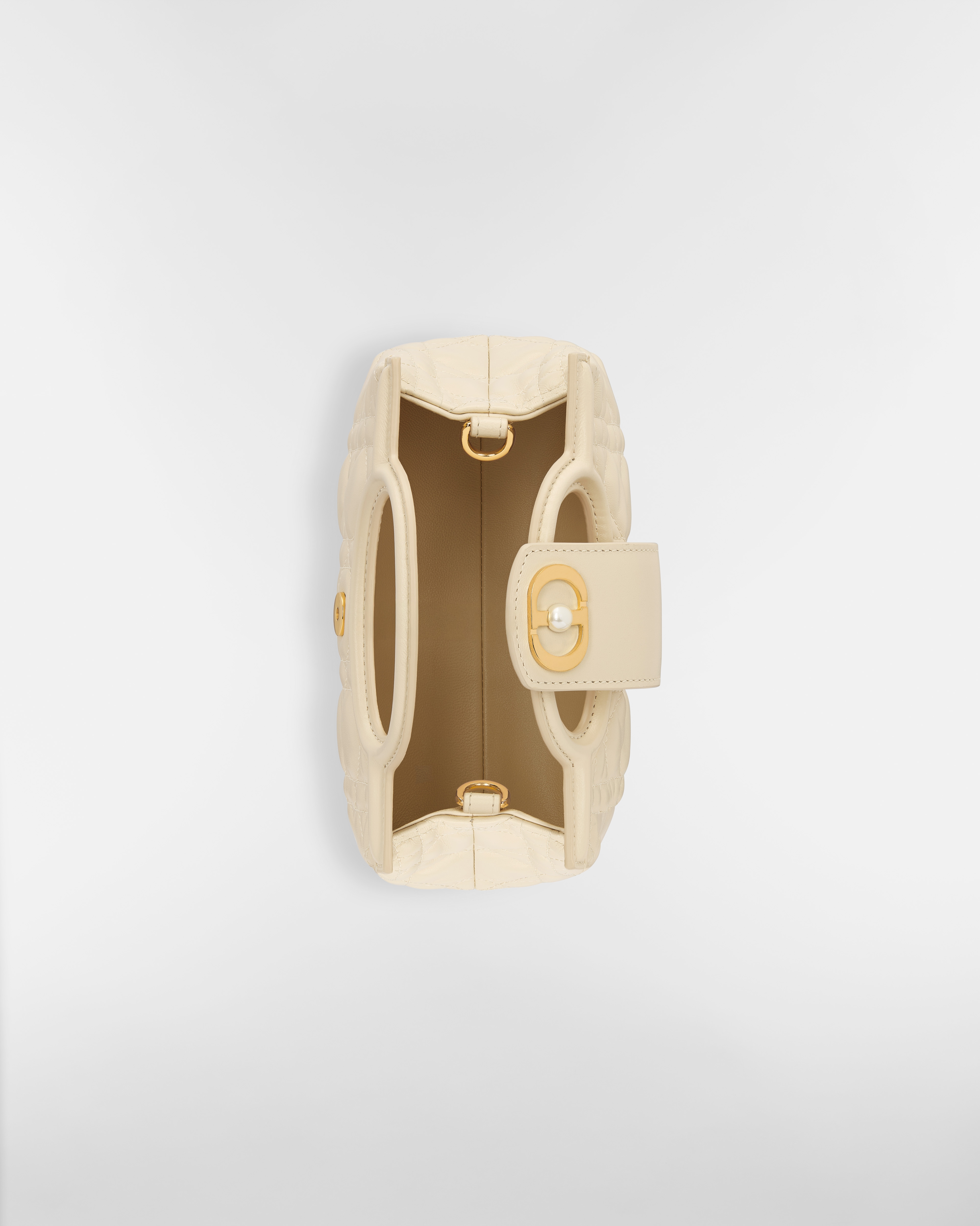 Dior Jolie Top Handle Mini Bag Light Beige Cannage Lambskin E06