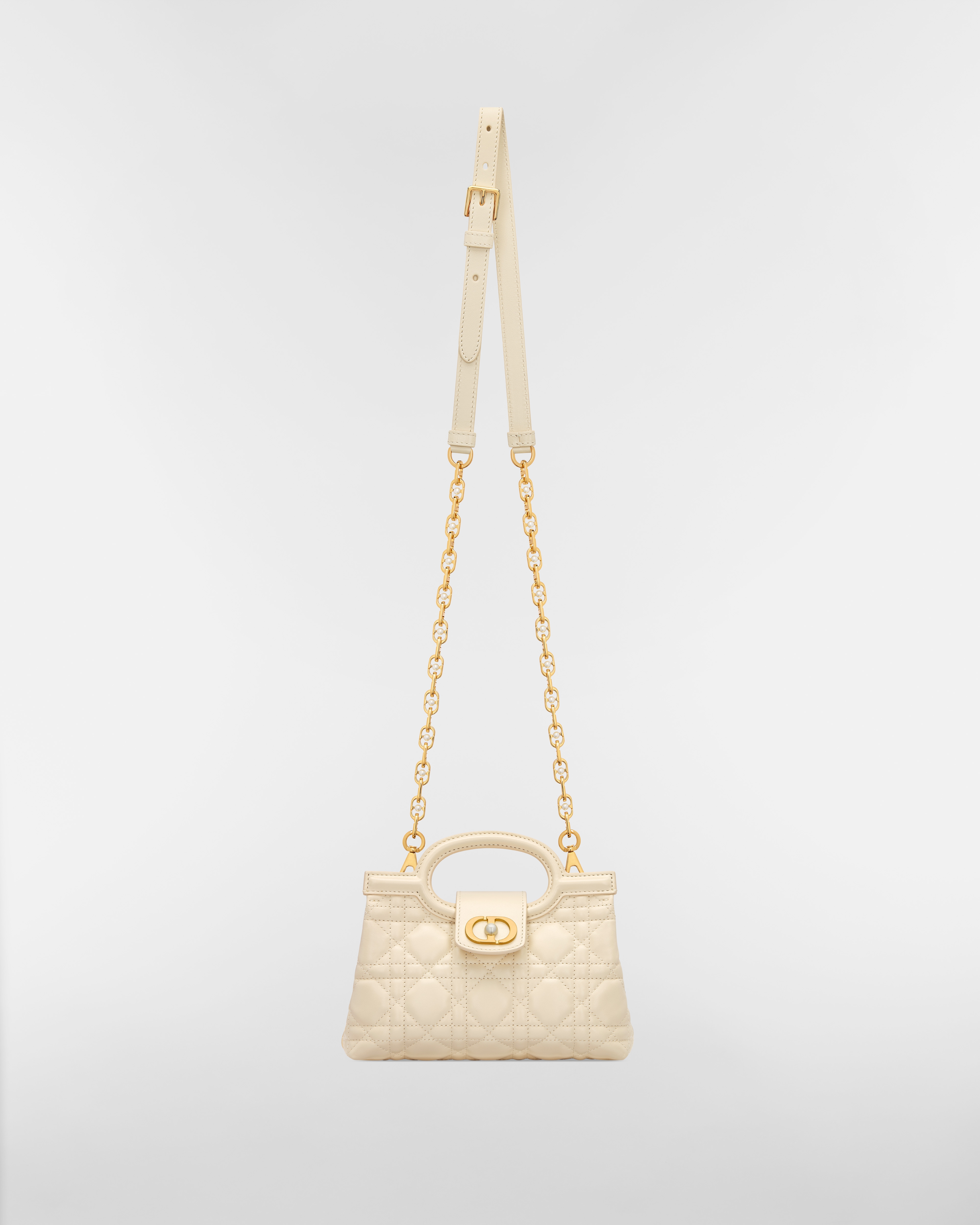 Dior Jolie Top Handle Mini Bag Light Beige Cannage Lambskin E07