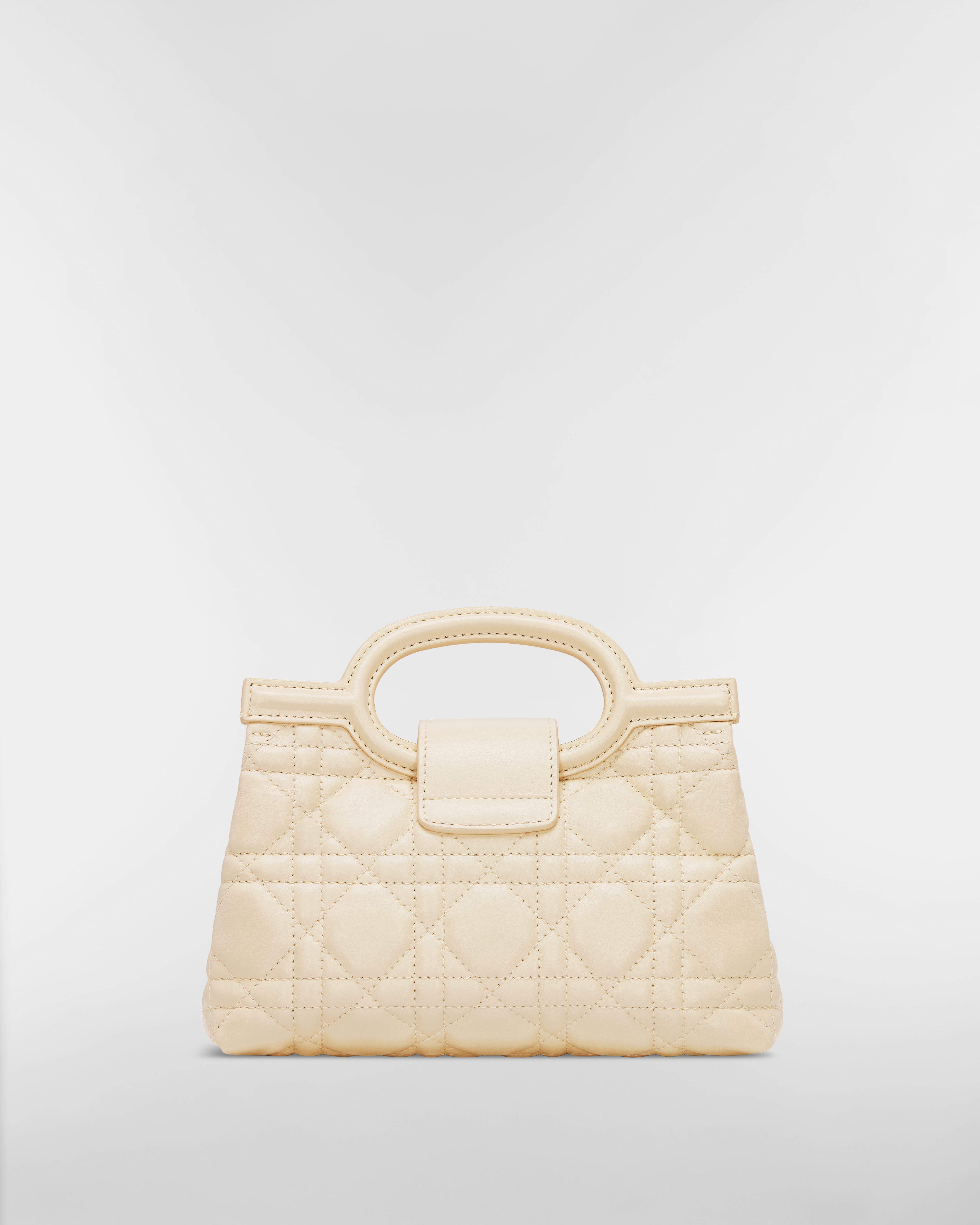 Dior Jolie Top Handle 迷你手提包 淺米色 Cannage 籐格紋羊皮 E08