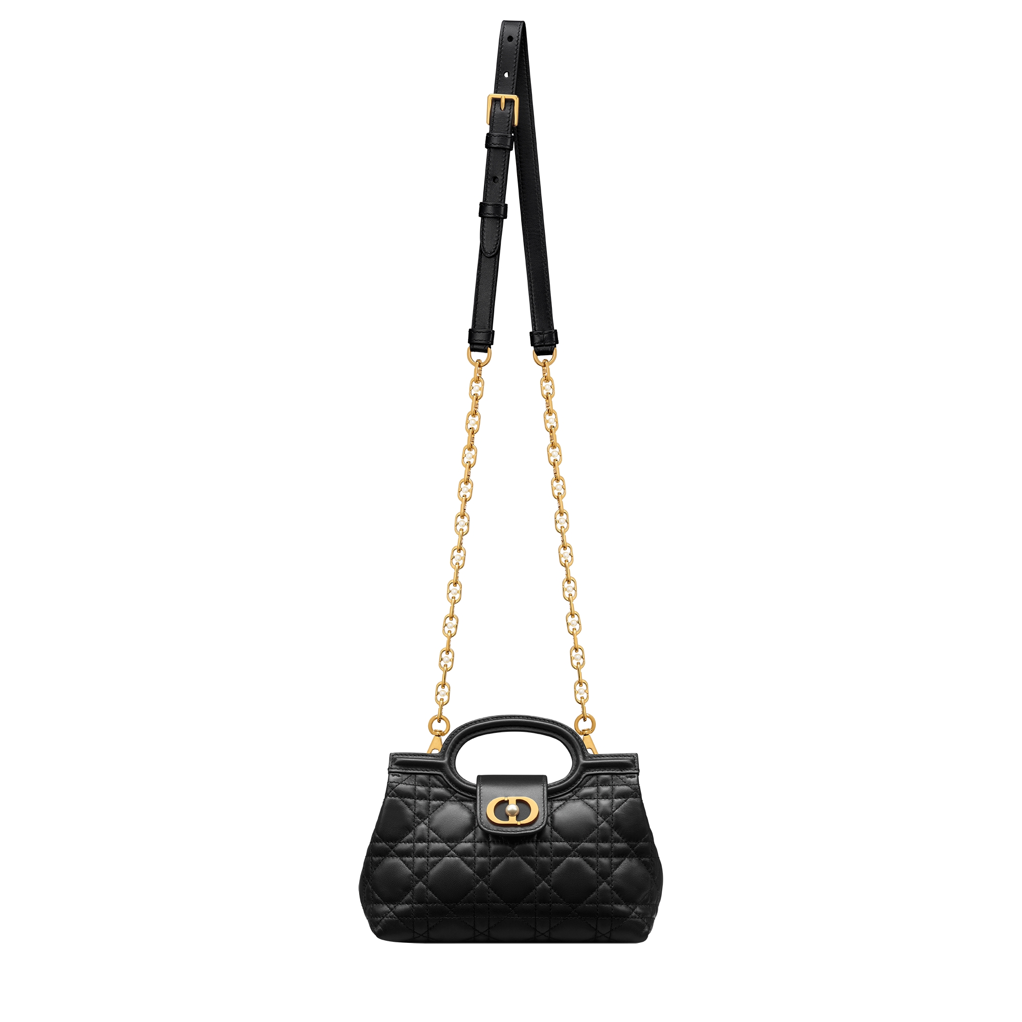 Dior Jolie Top Handle Mini Bag Black Cannage Lambskin E07