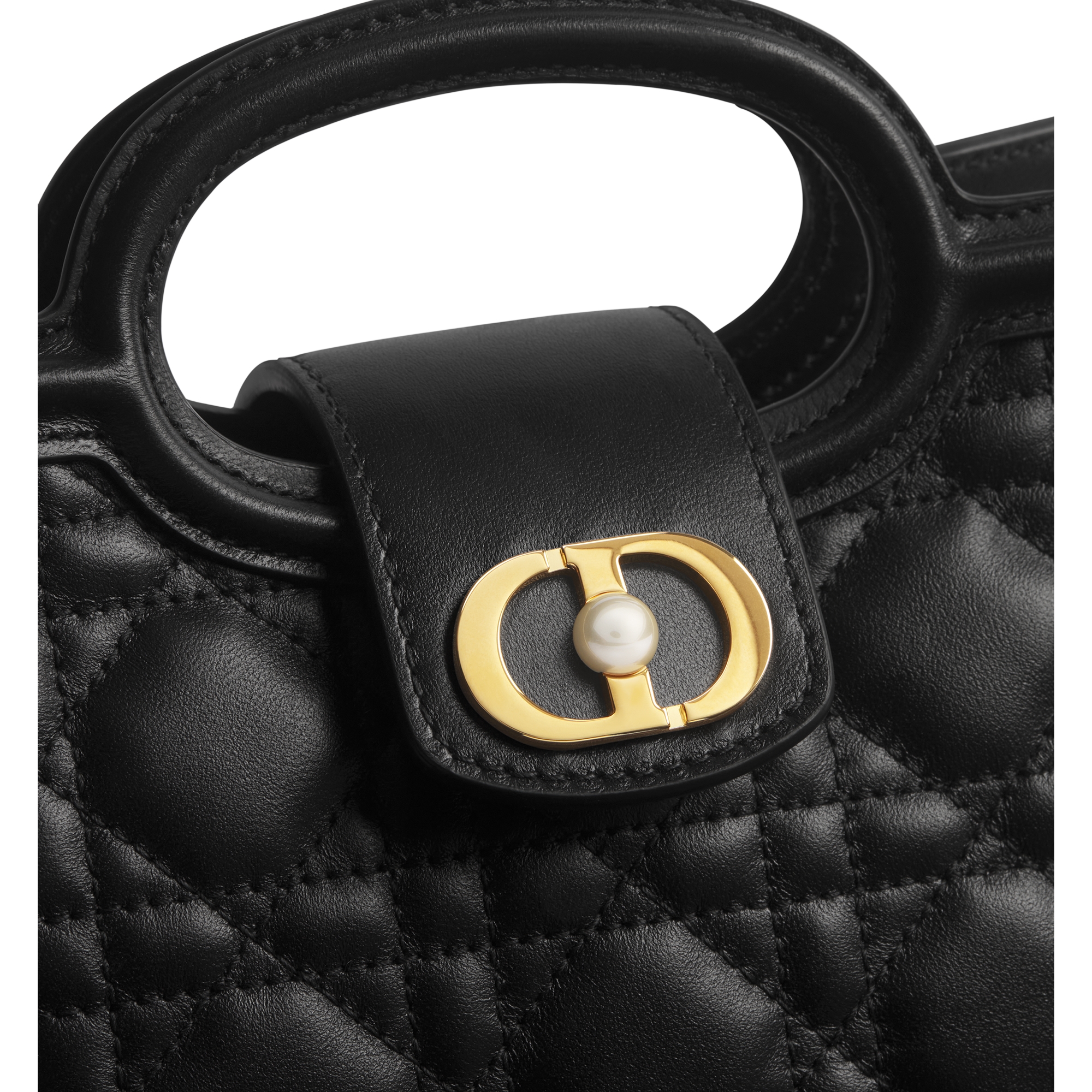 Dior Jolie Top Handle Mini Bag Black Cannage Lambskin E09