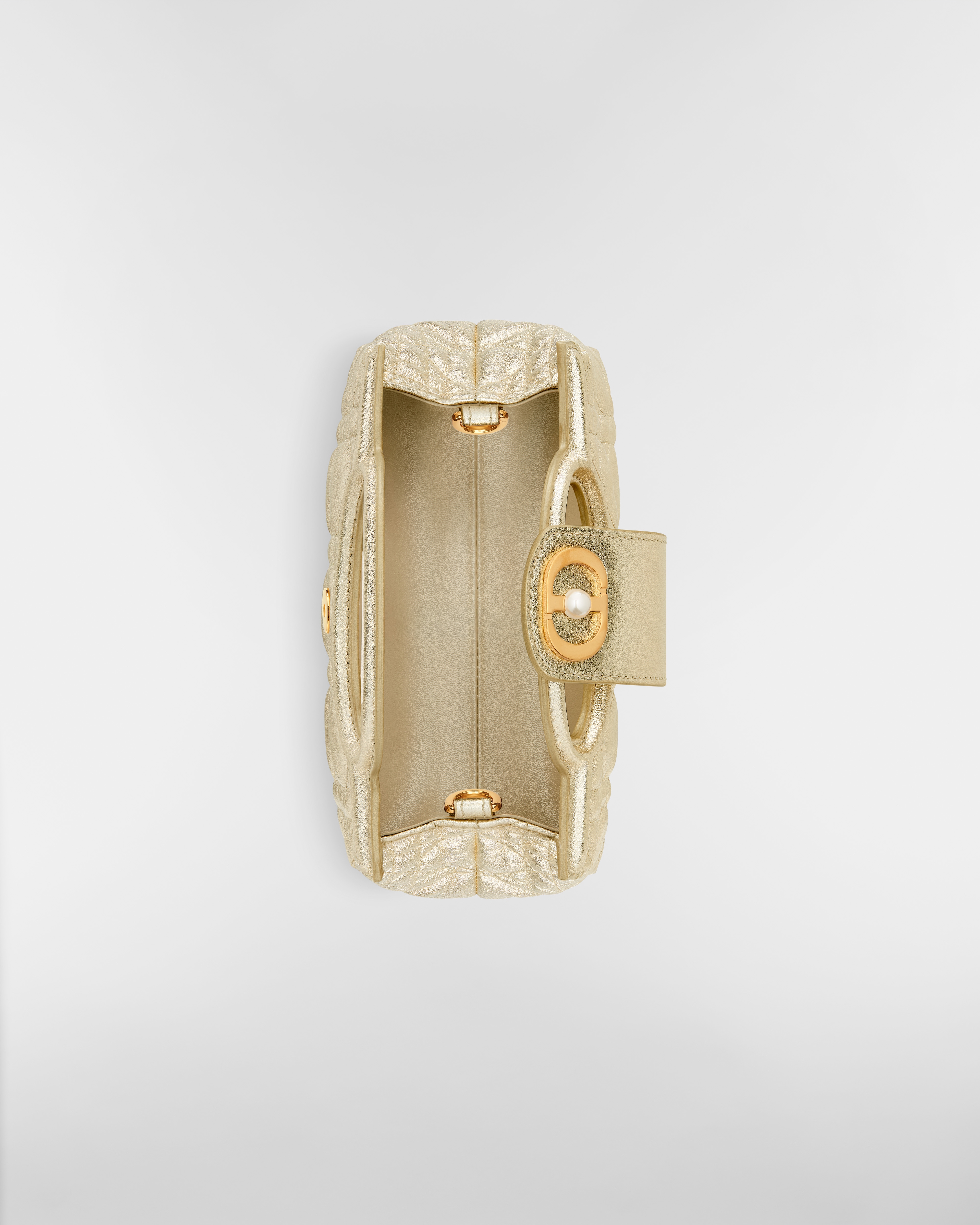 Dior Jolie Top Handle Minitasche Cannage Kalbsleder in Metallic-Gold E06