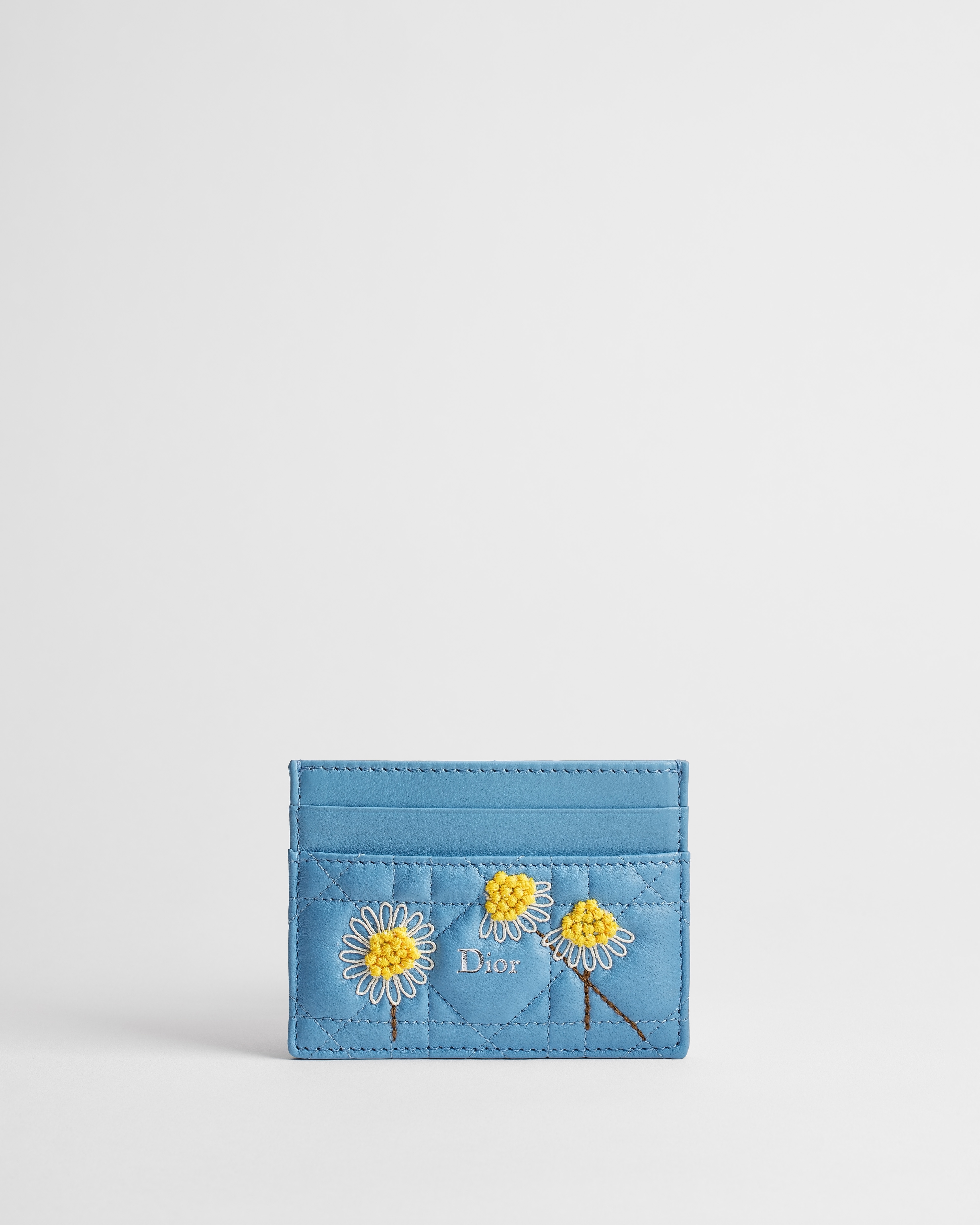 Dioriviera Dior Jardin Freesia カードホルダー Dior Daisy エンブロイダリー カナージュ ラムスキン E01
