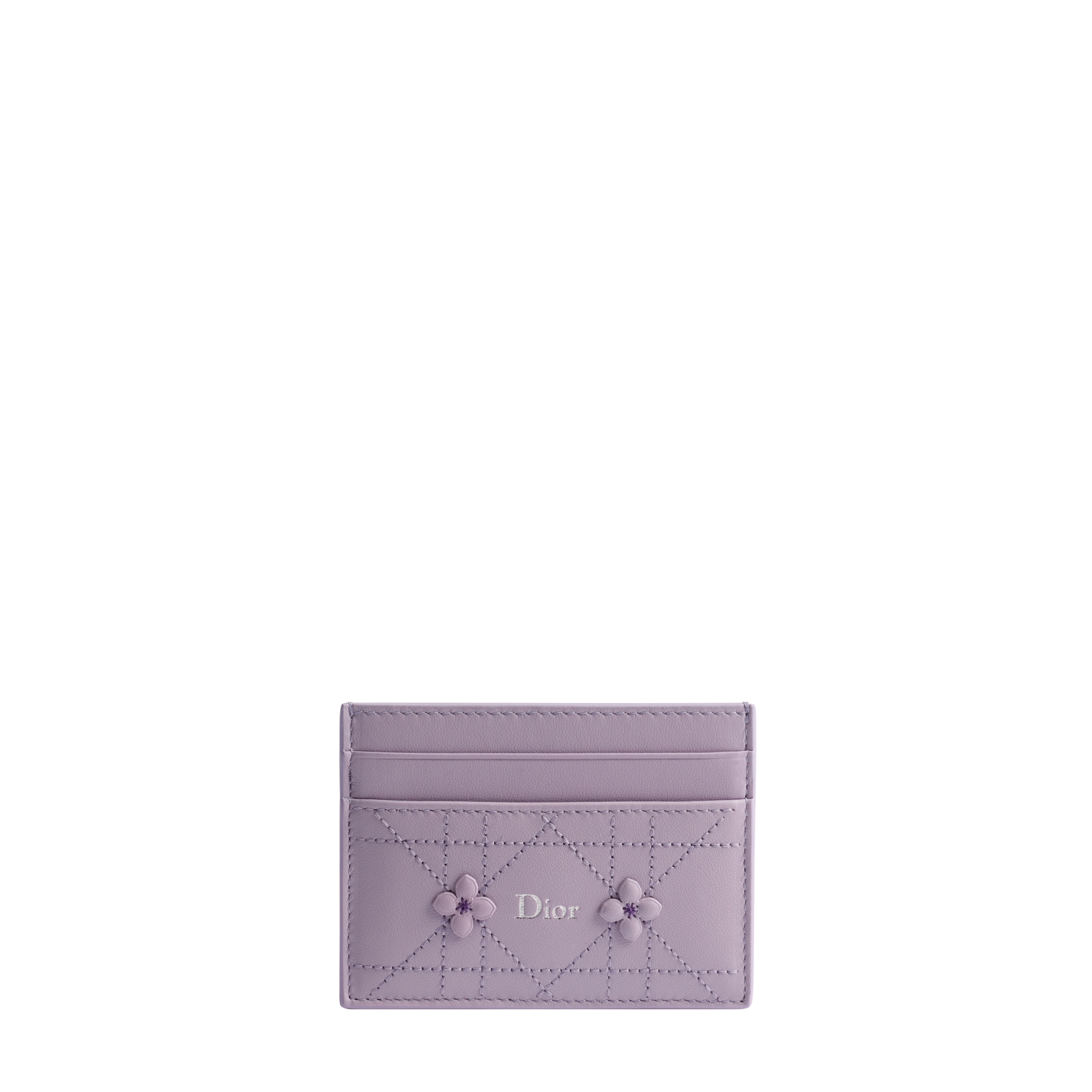Dior Jardin Freesia Card Holder Lilas Dior Hortensia Embroidered