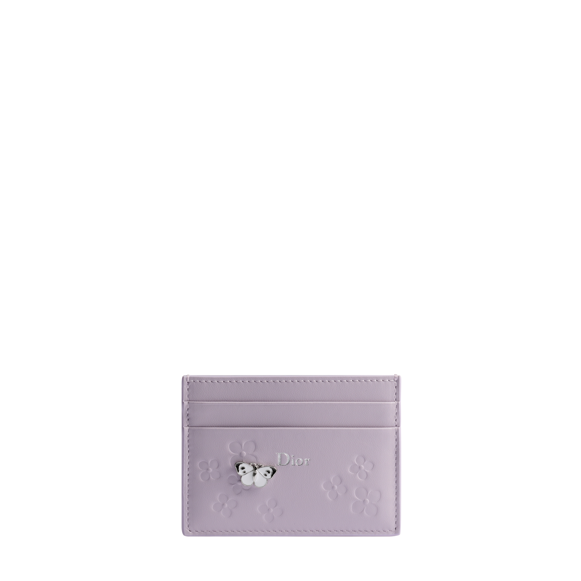 Dior Jardin Freesia Card Holder Lilas Dior Hortensia Embossed