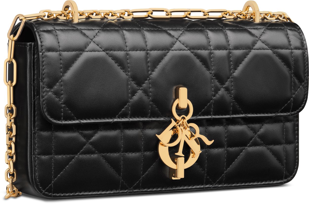 Miss Daisy Mini Bag Black Macrocannage Lambskin DIOR