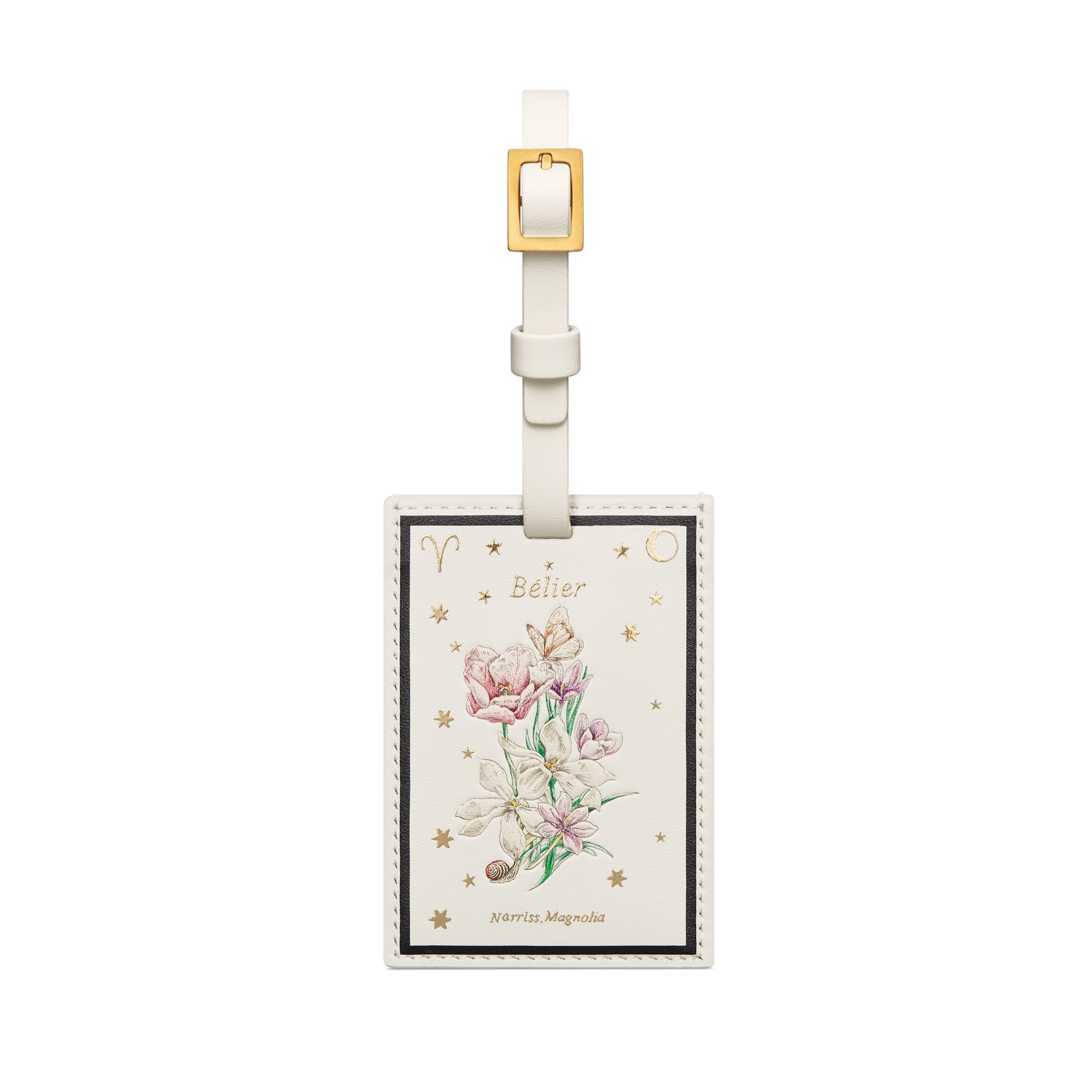 Dior Lucky DiorTravel Luggage Tag Latte Smooth Calfskin with