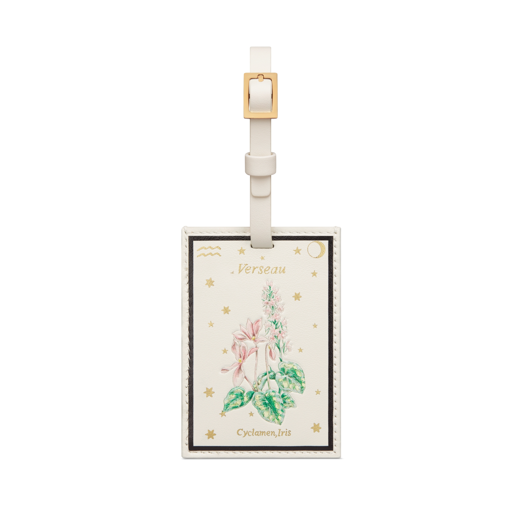 Dior Lucky DiorTravel Luggage Tag Latte Smooth Calfskin with