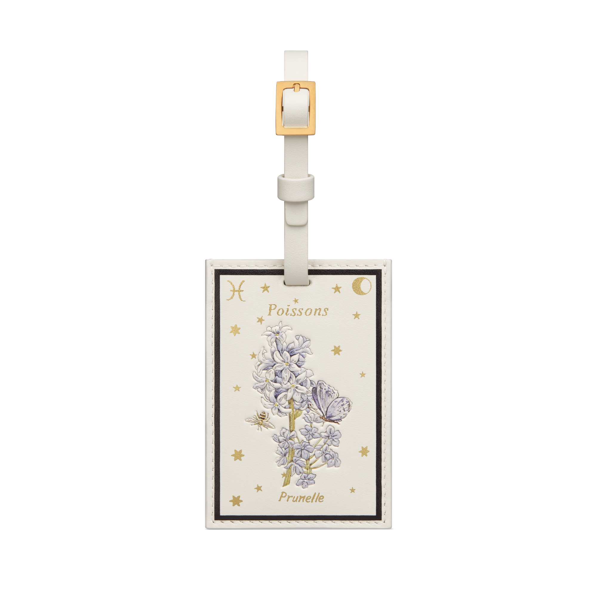 Dior Lucky DiorTravel Luggage Tag Latte Smooth Calfskin with