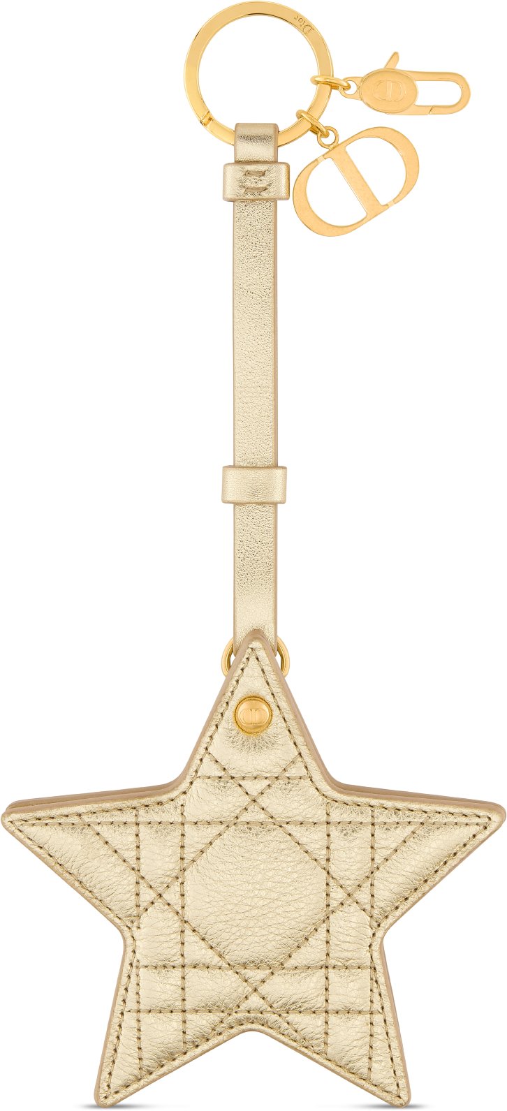 Star Key Ring with Mirror Front view
