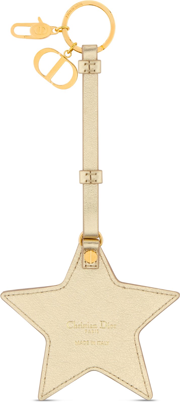 Star Key Ring with Mirror Back view