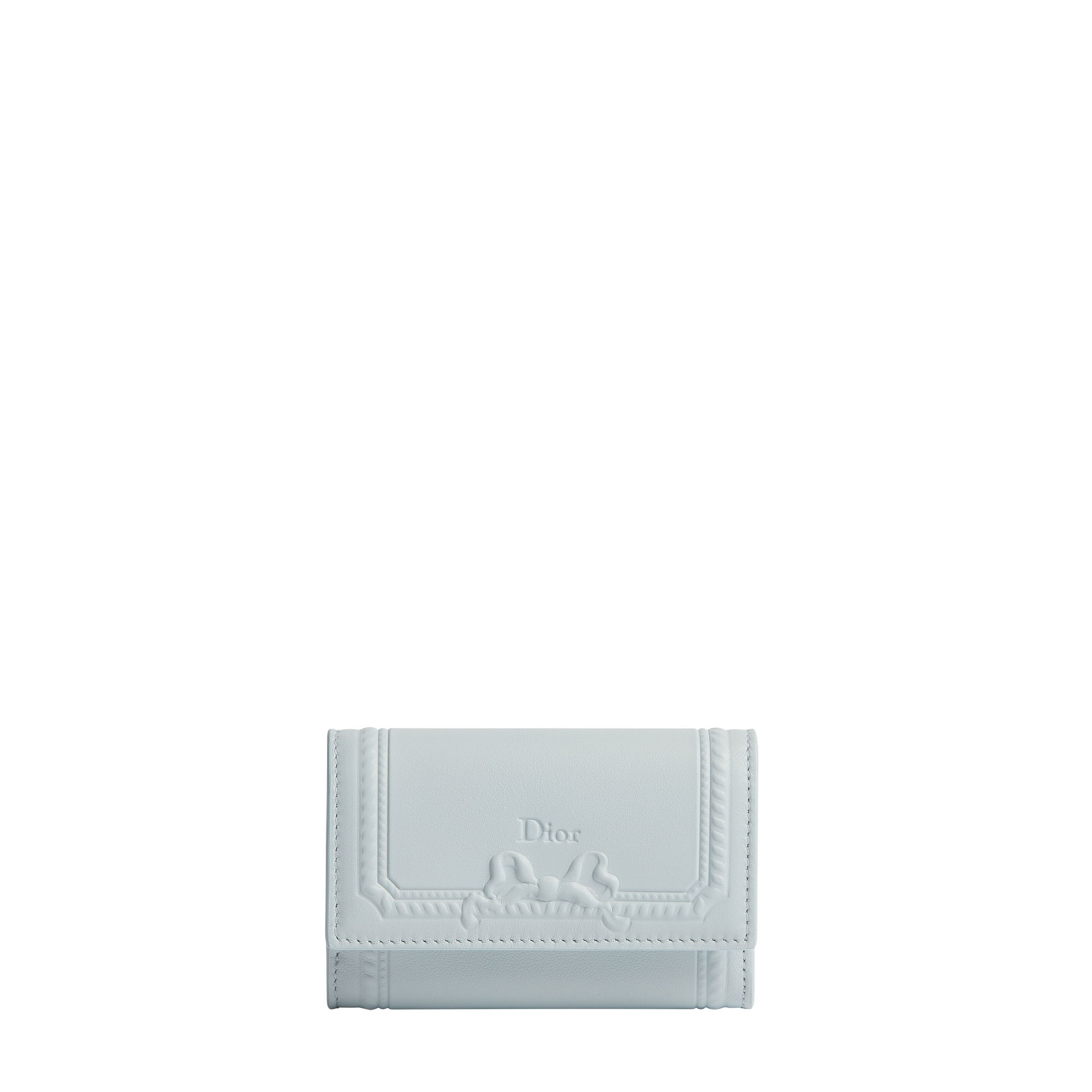  Ice Blue Dior Moulures Debossed Calfskin