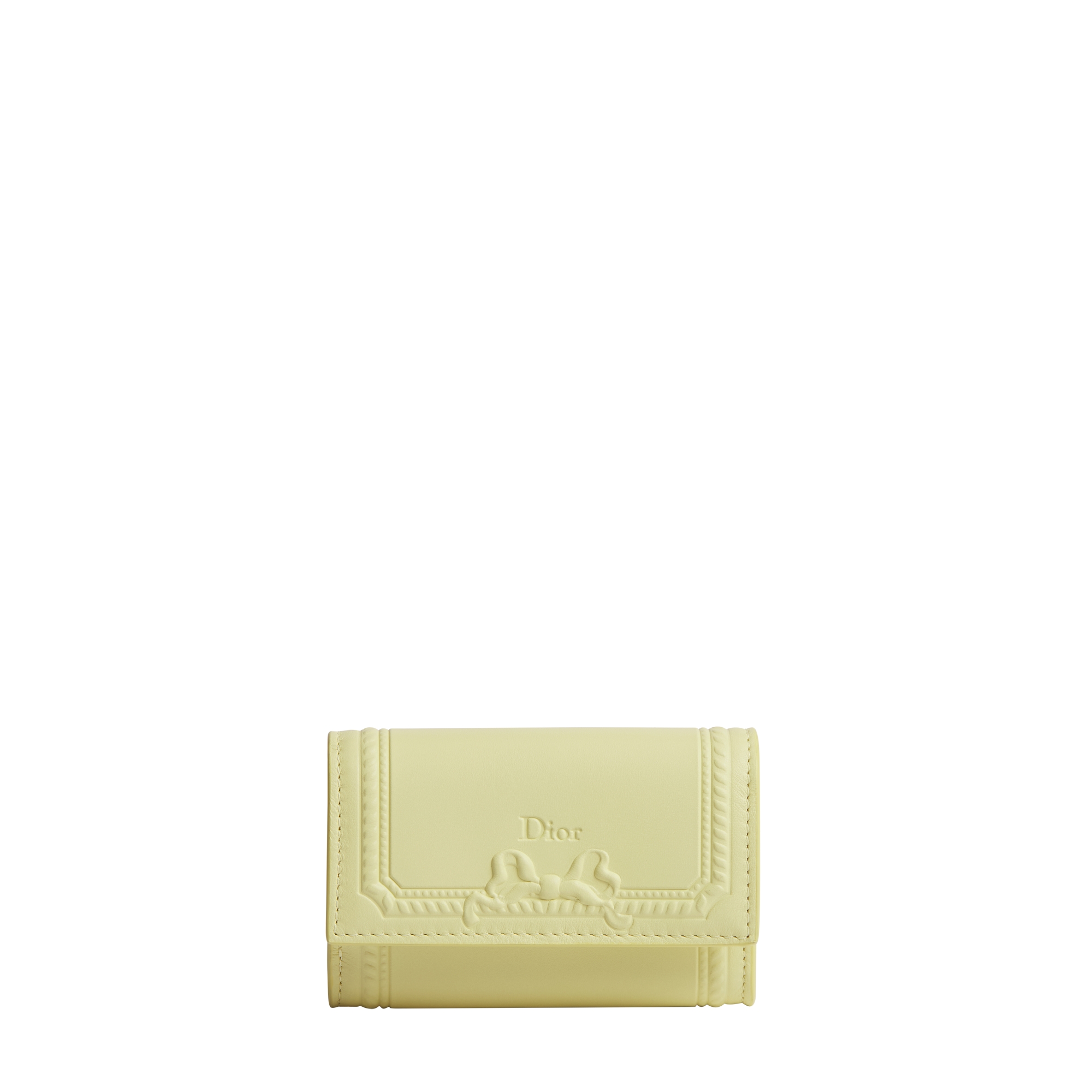 Dior Salon Glycine Wallet Mimosa Dior Moulures Debossed Calfskin E01