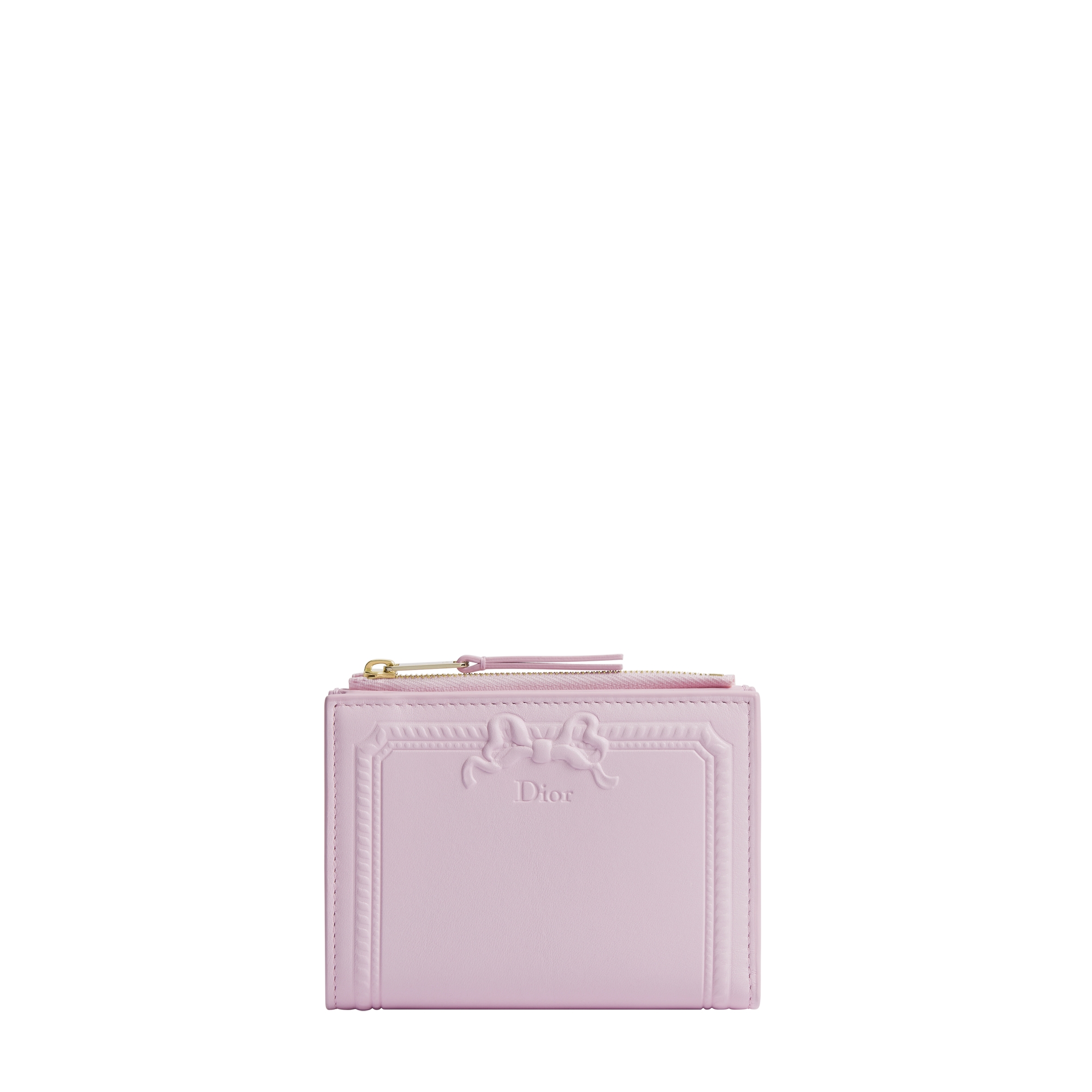 Dior Salon Dahlia Wallet Songe Pink Dior Moulures Debossed