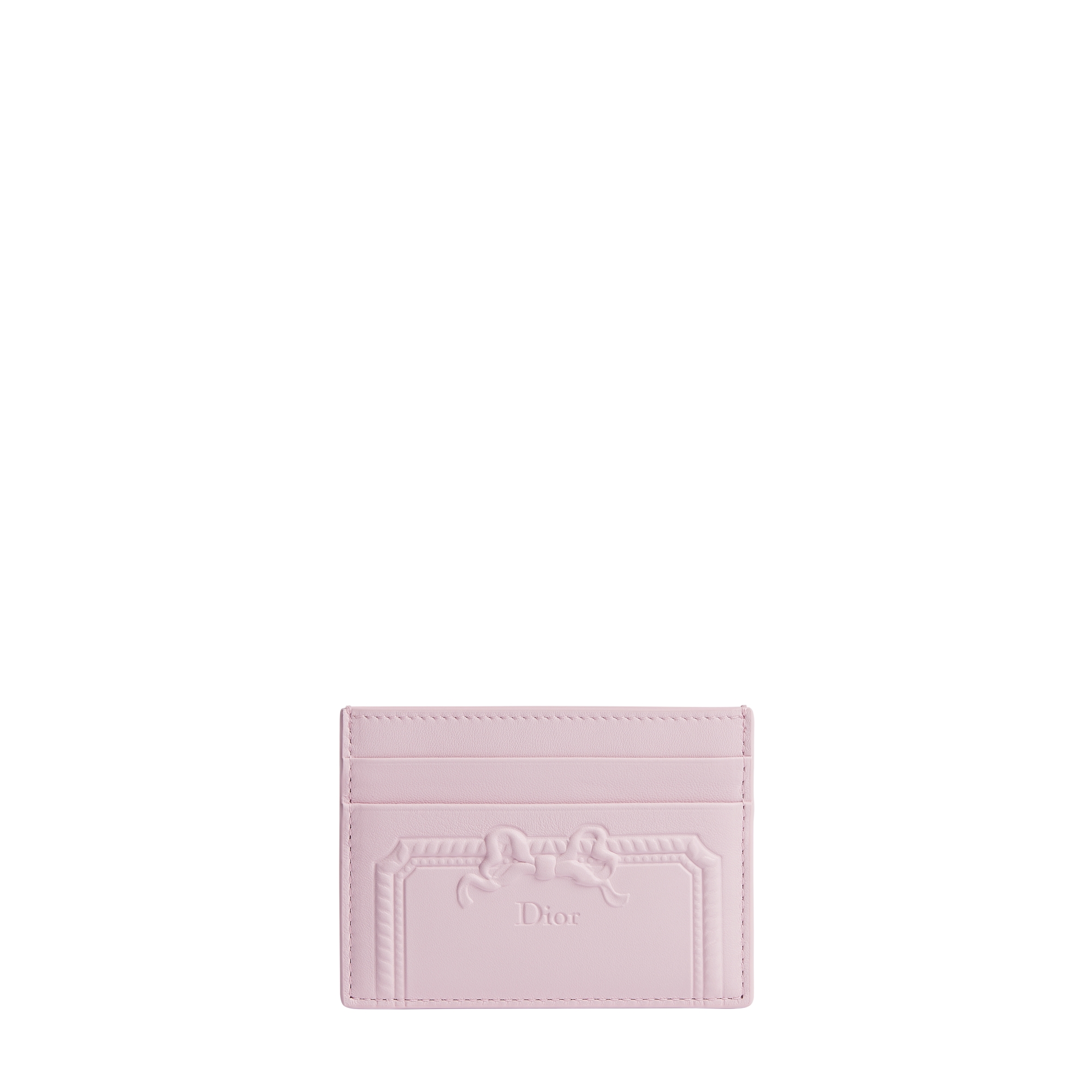 Dior Salon Freesia Card Holder Songe Pink Dior Moulures Debossed