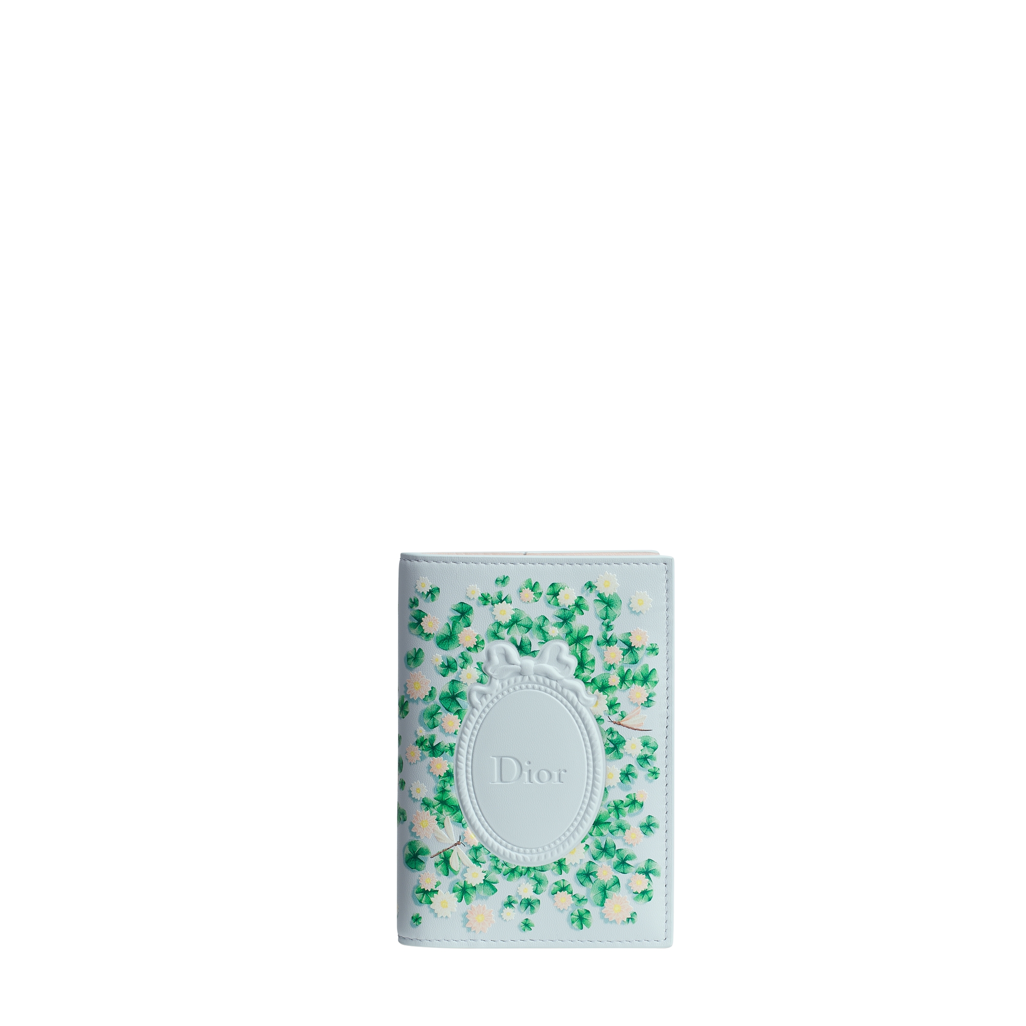 Dior Salon Passport Cover Multicolor Dior Water Lily Printed Calfskin and Debossed Dior Médaillon E01