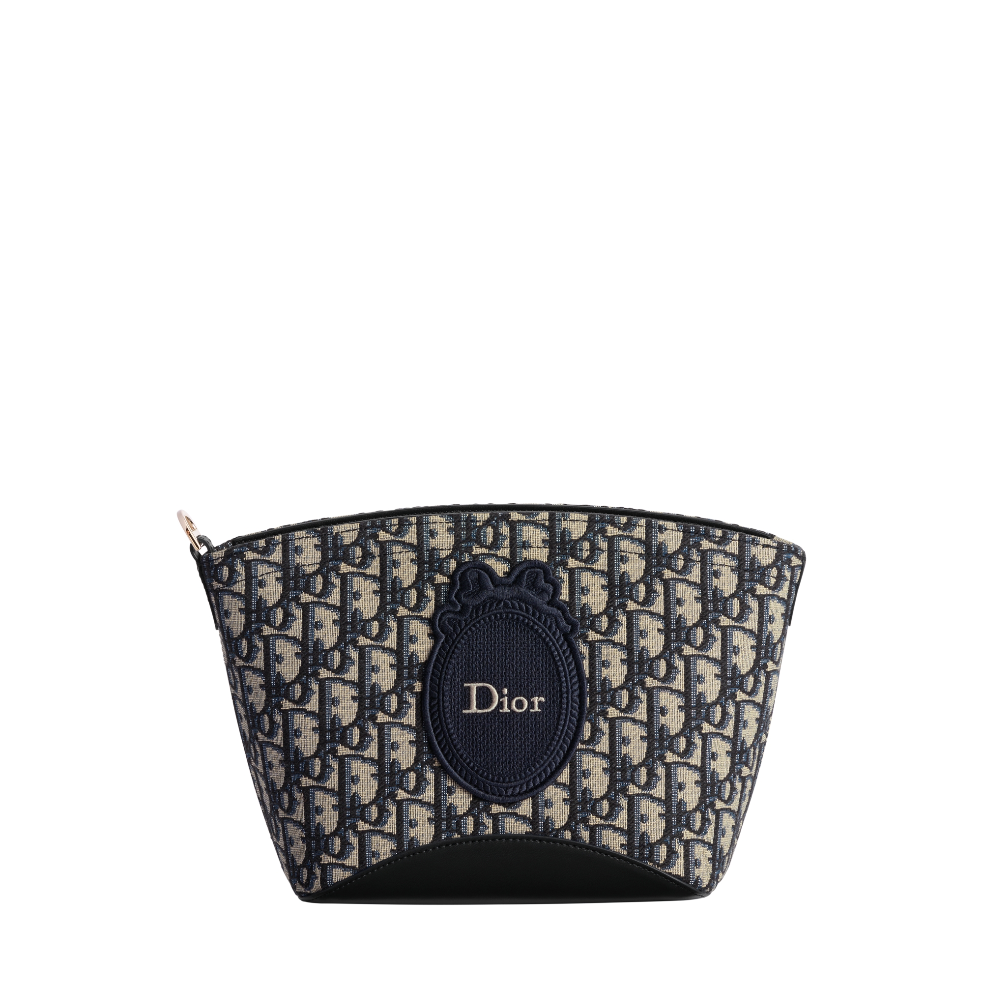 Medium Dior Blooming Pouch Blue Dior Oblique Jacquard and