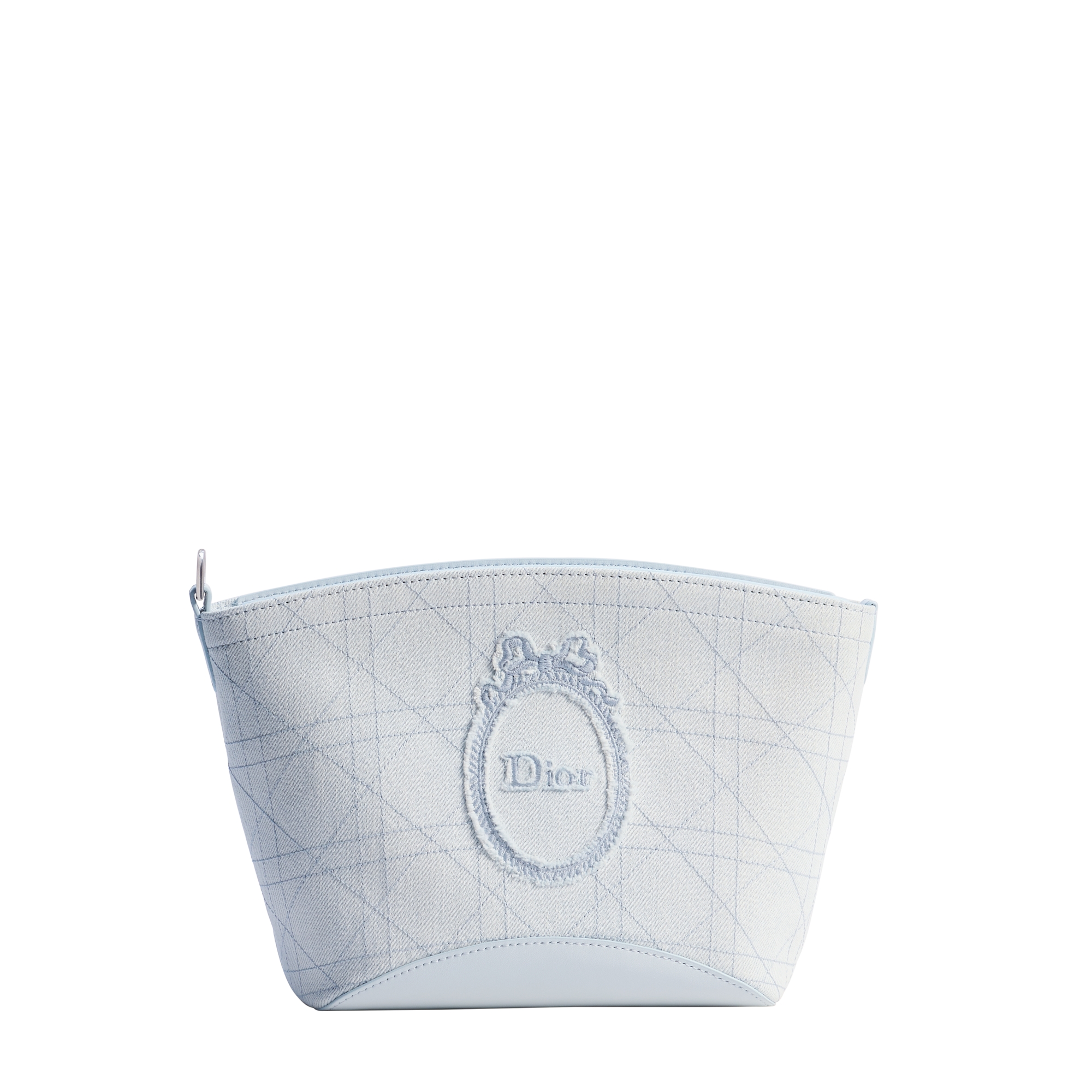 Medium Dior Blooming Pouch Ice Blue Flat Macrocannage and Dior