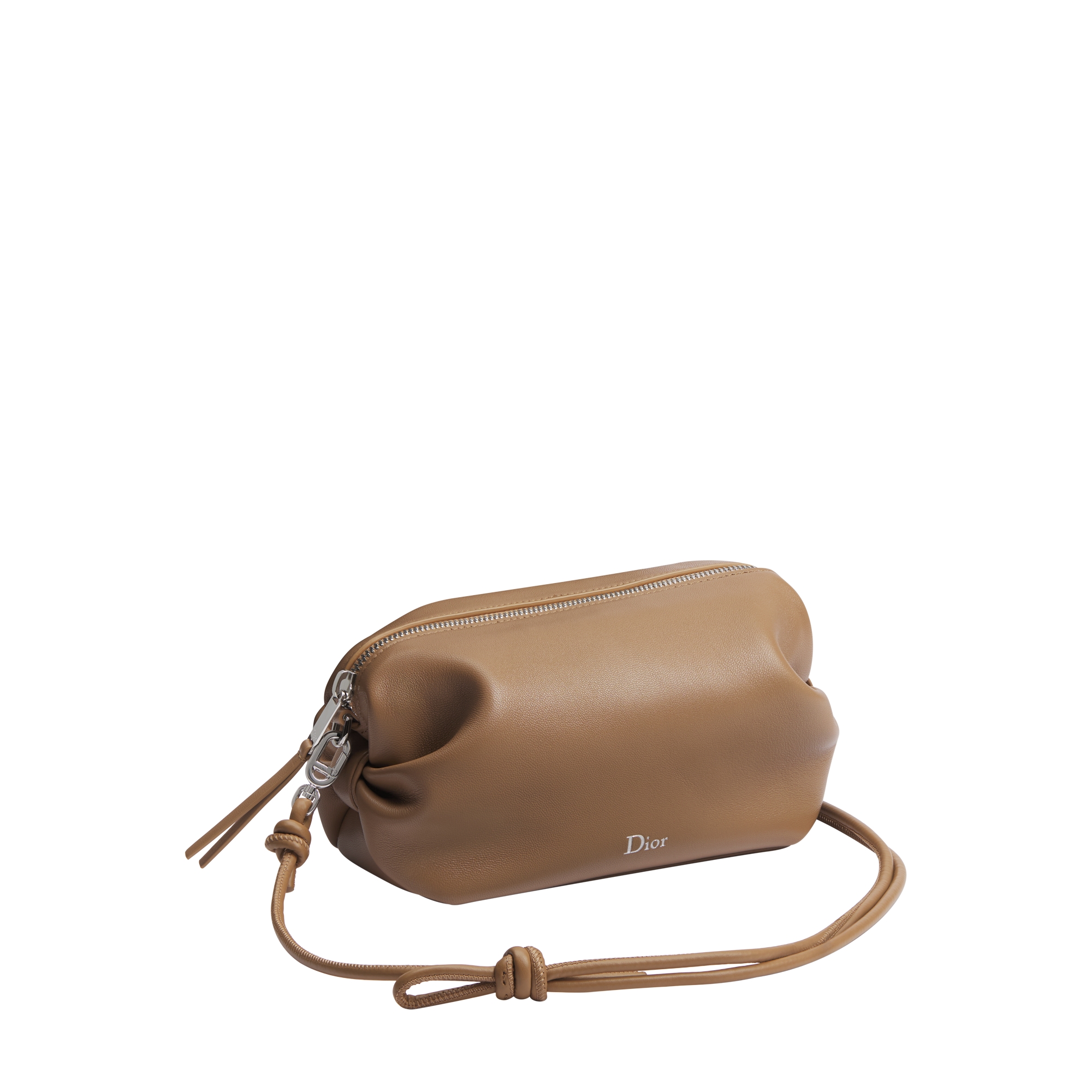 Dior Bow Pouch Camel Supple Lambskin E03