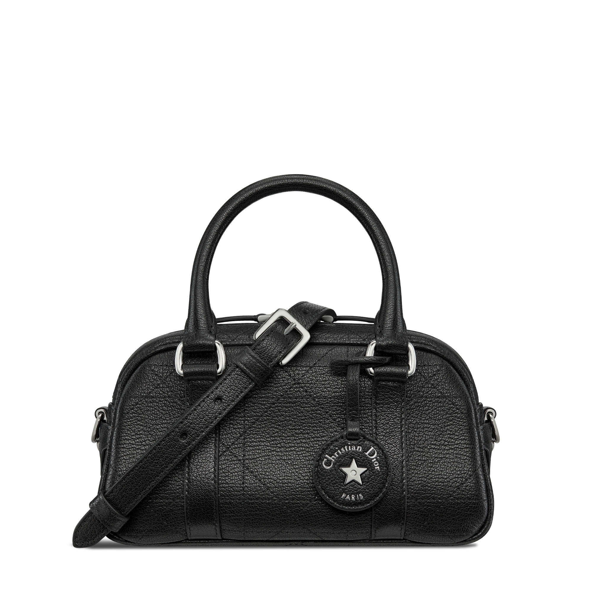D-Vibe East-West Nano Bag Black Flat Macrocannage Goatskin | DIOR