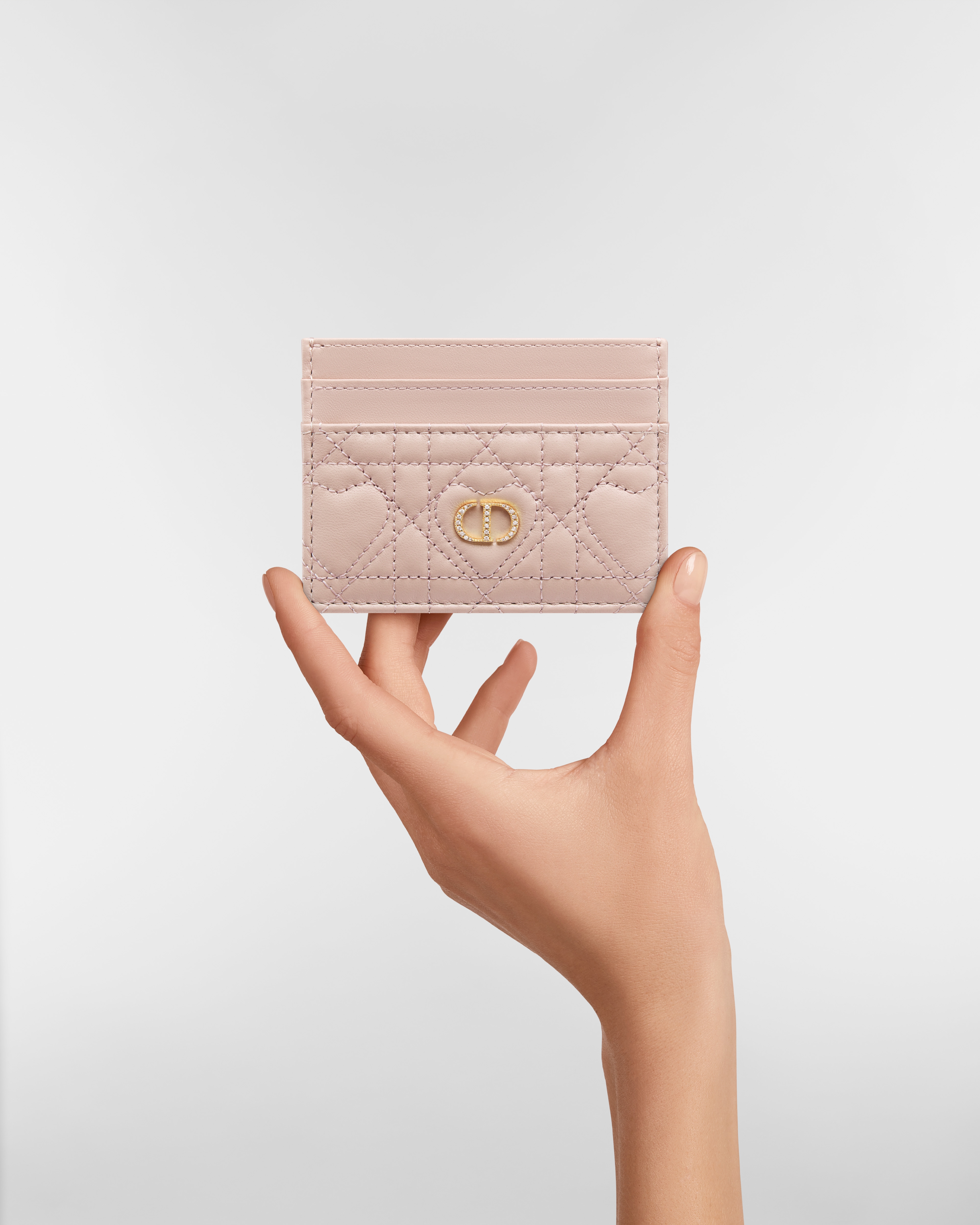 【日本限定】Dior Caro Freesia カードホルダー ハート カナージュ ラムスキン E11