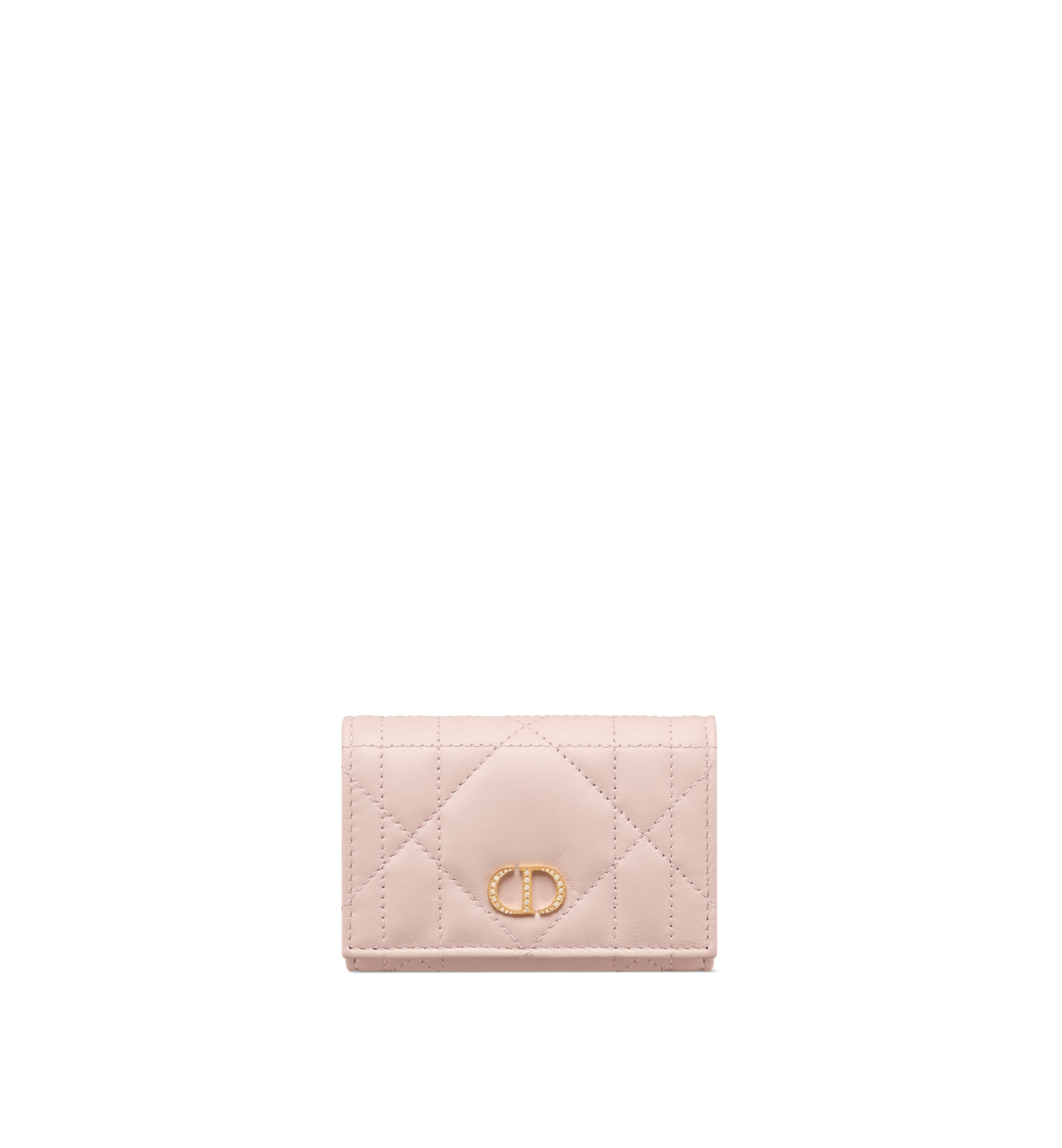 Dior Caro Glycine Wallet Powder Pink Macrocannage Lambskin