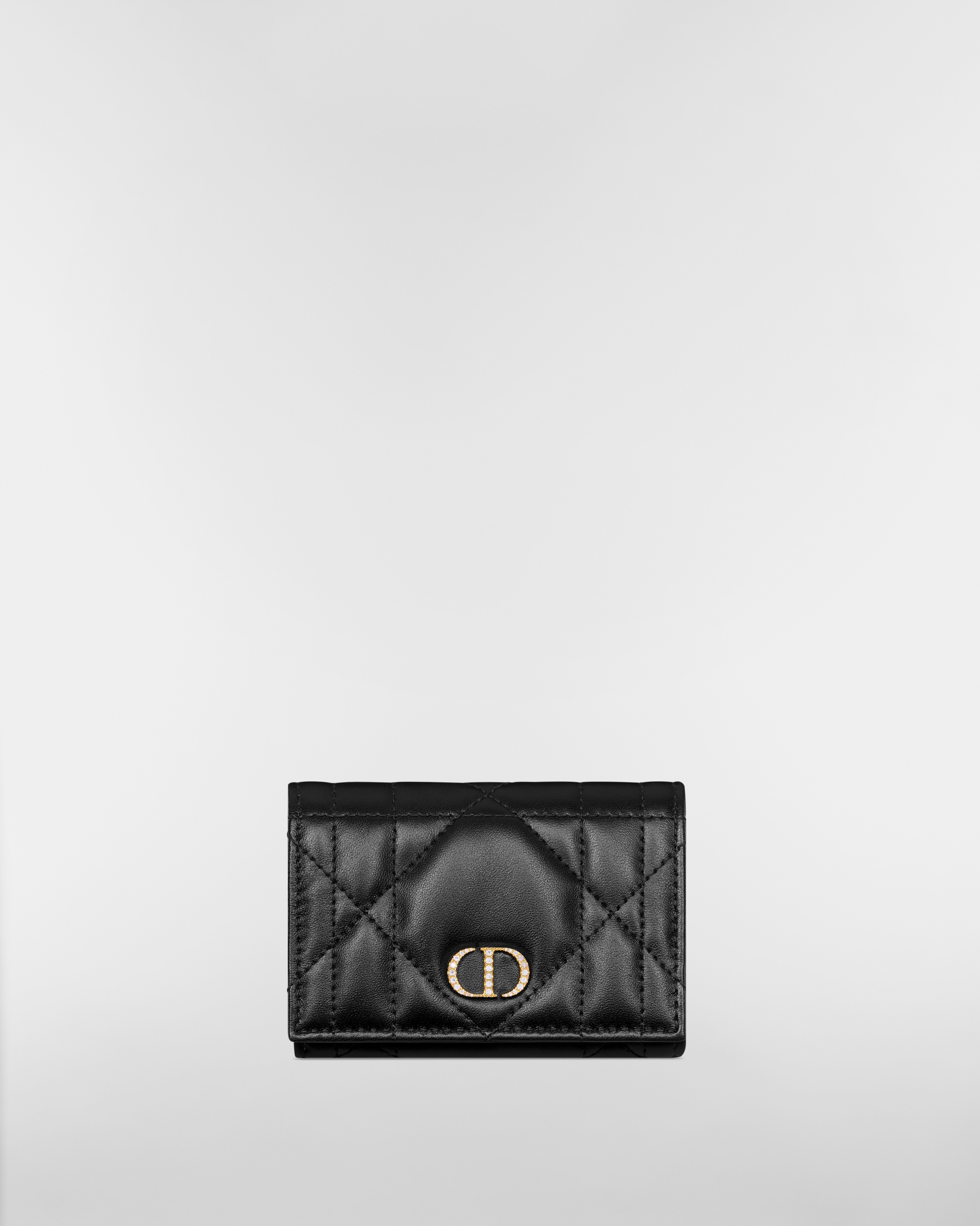 Dior Caro Glycine Wallet with Crystals