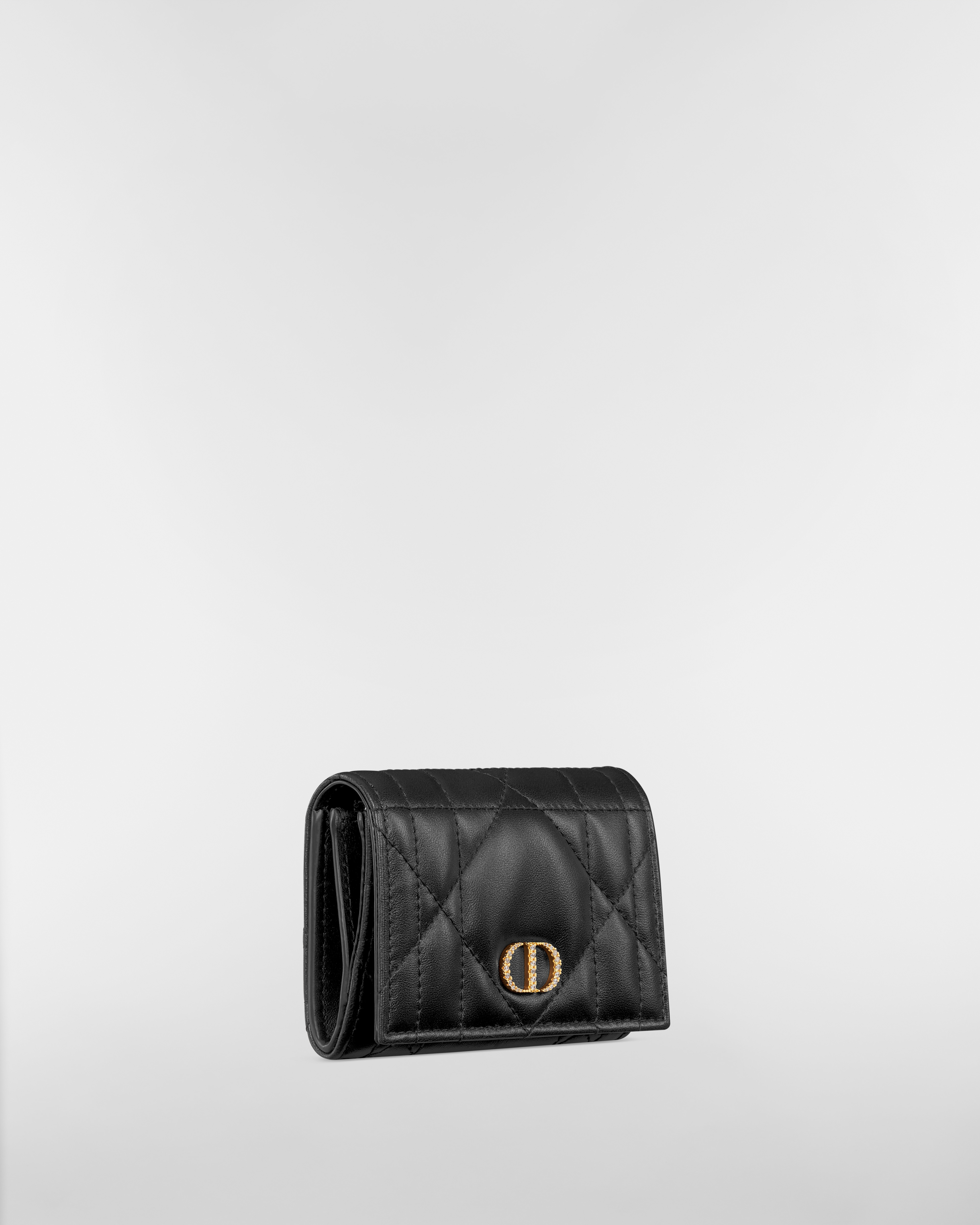 Dior Caro Glycine Wallet with Crystals