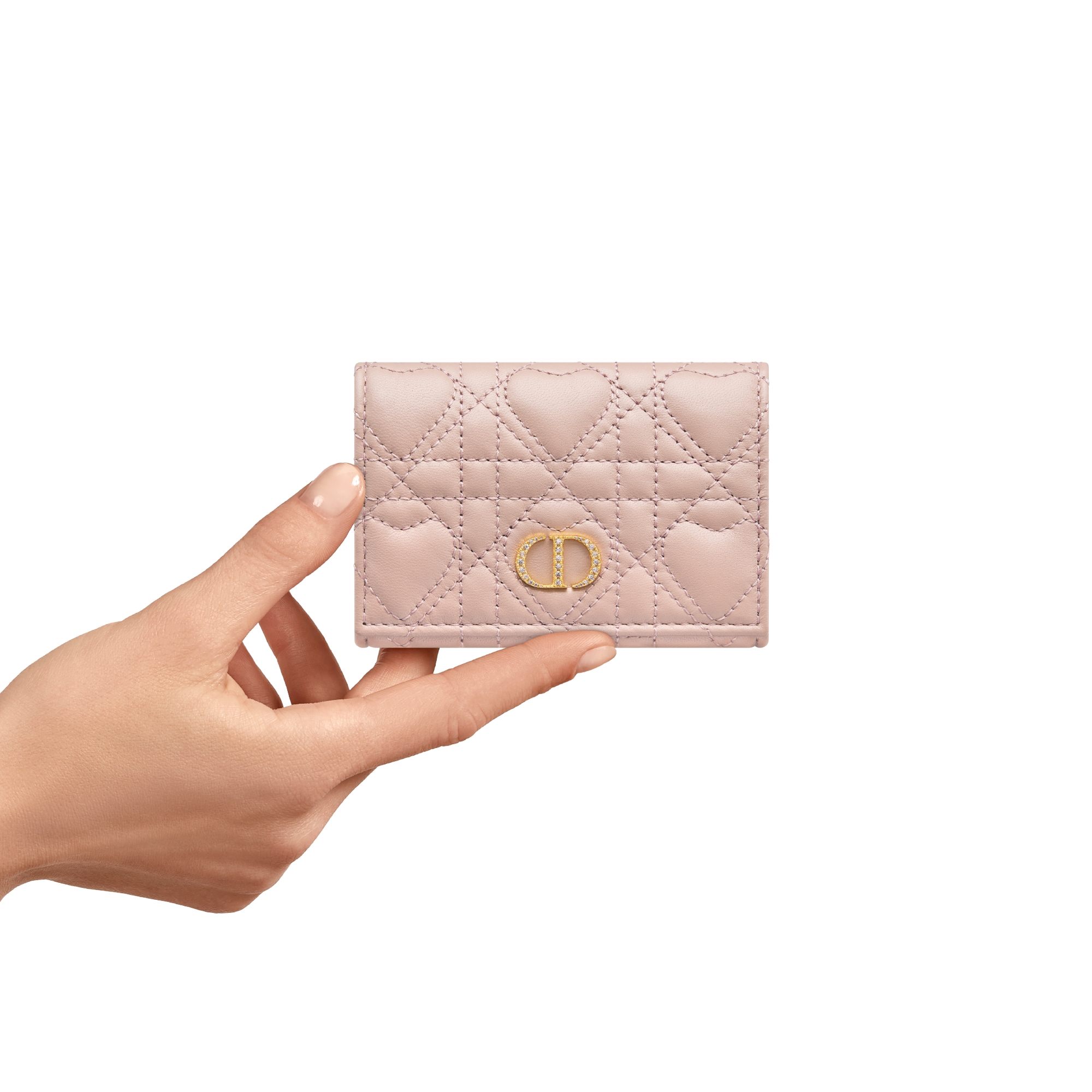 DIOR | Dior Caro Glycine ウォレット ハート カナージュ ラムスキン