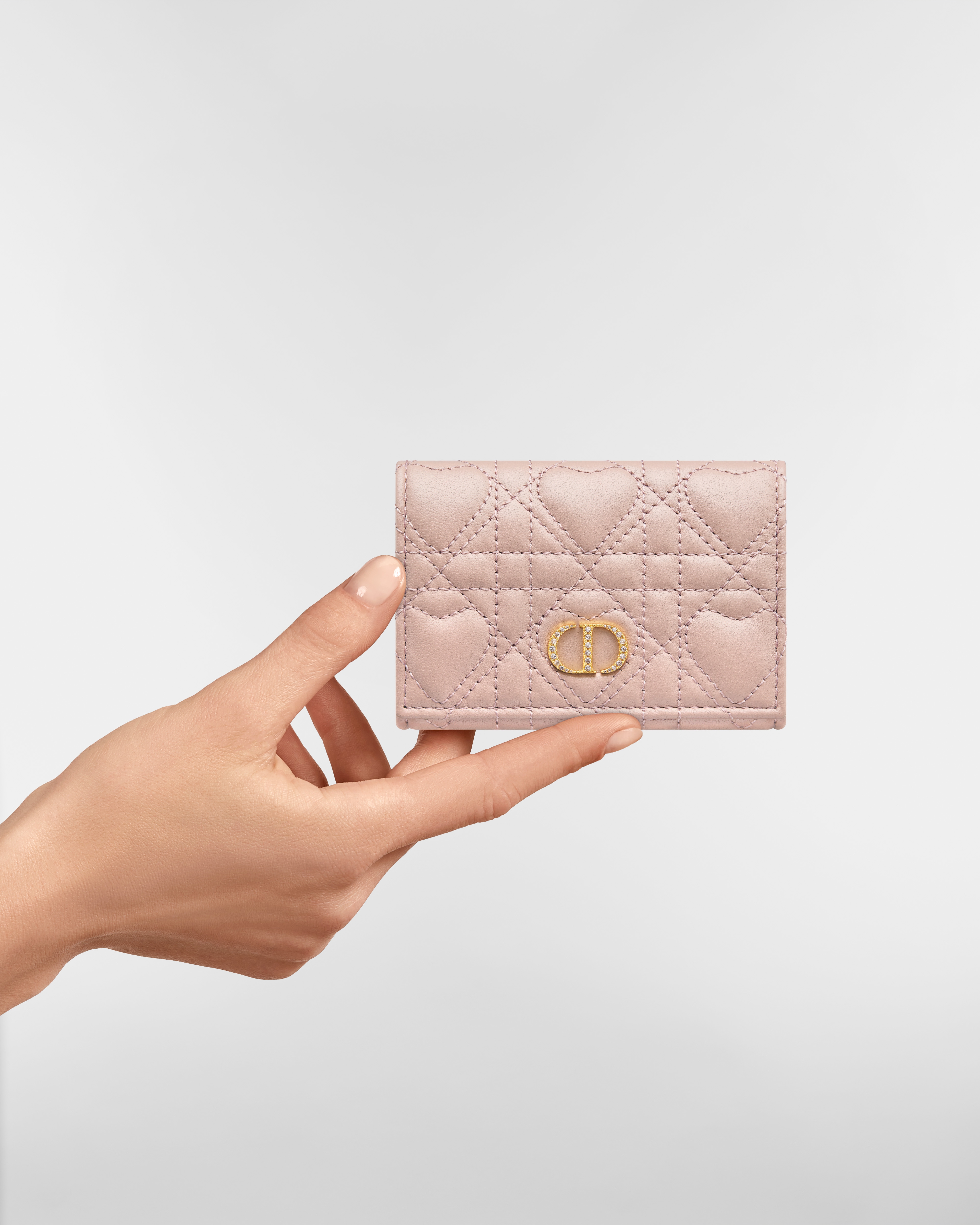 Dior Caro Glycine ウォレット ハート カナージュ ラムスキン E11