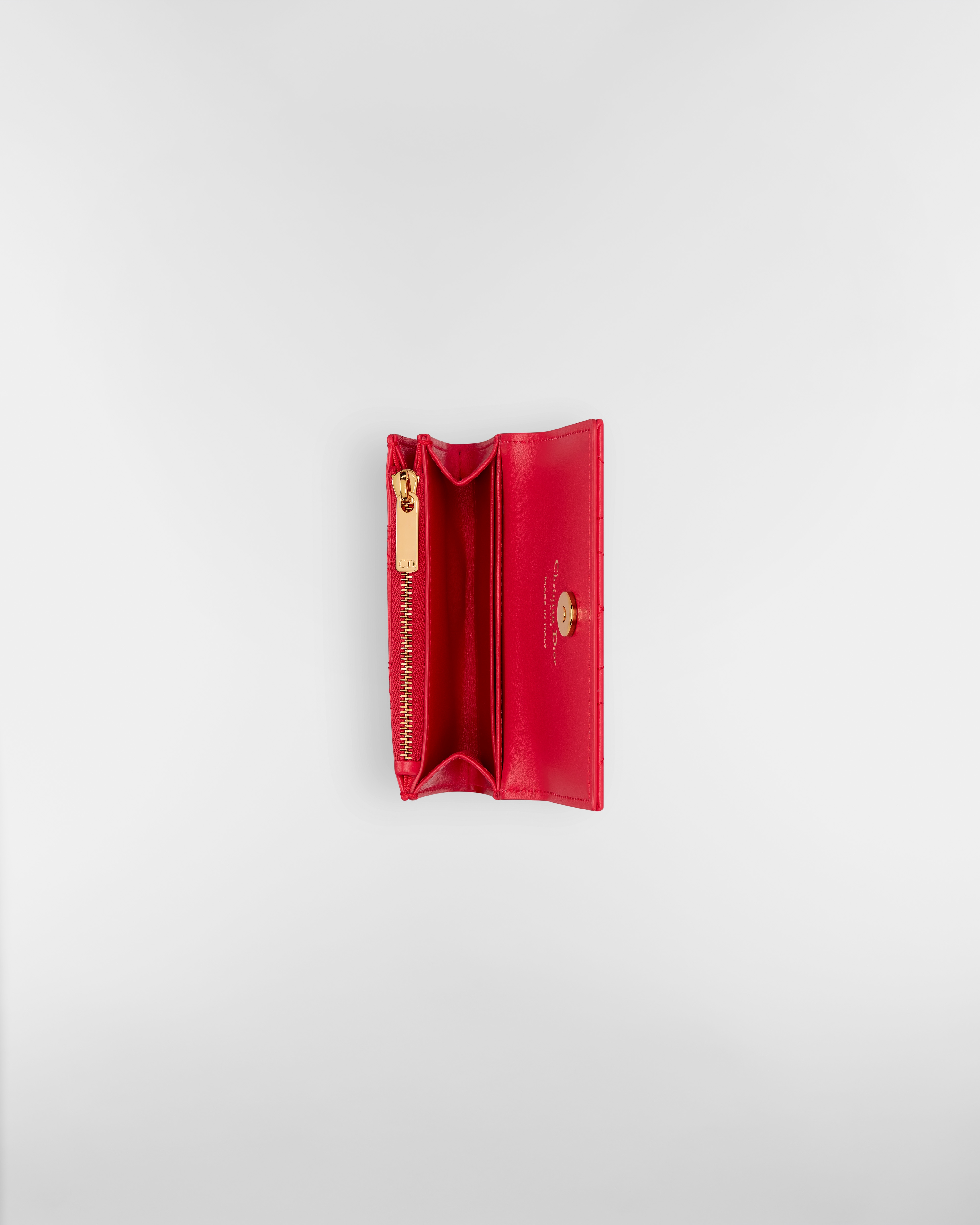 Dior Caro Glycine ウォレット ハート カナージュ ラムスキン E06