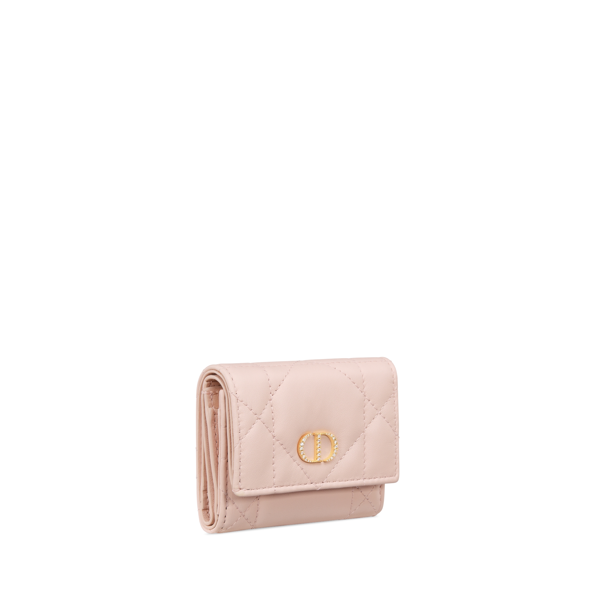 【日本限定】Dior Caro Hibiscus クリスタル Lジップウォレット マクロカナージュ ラムスキン E03