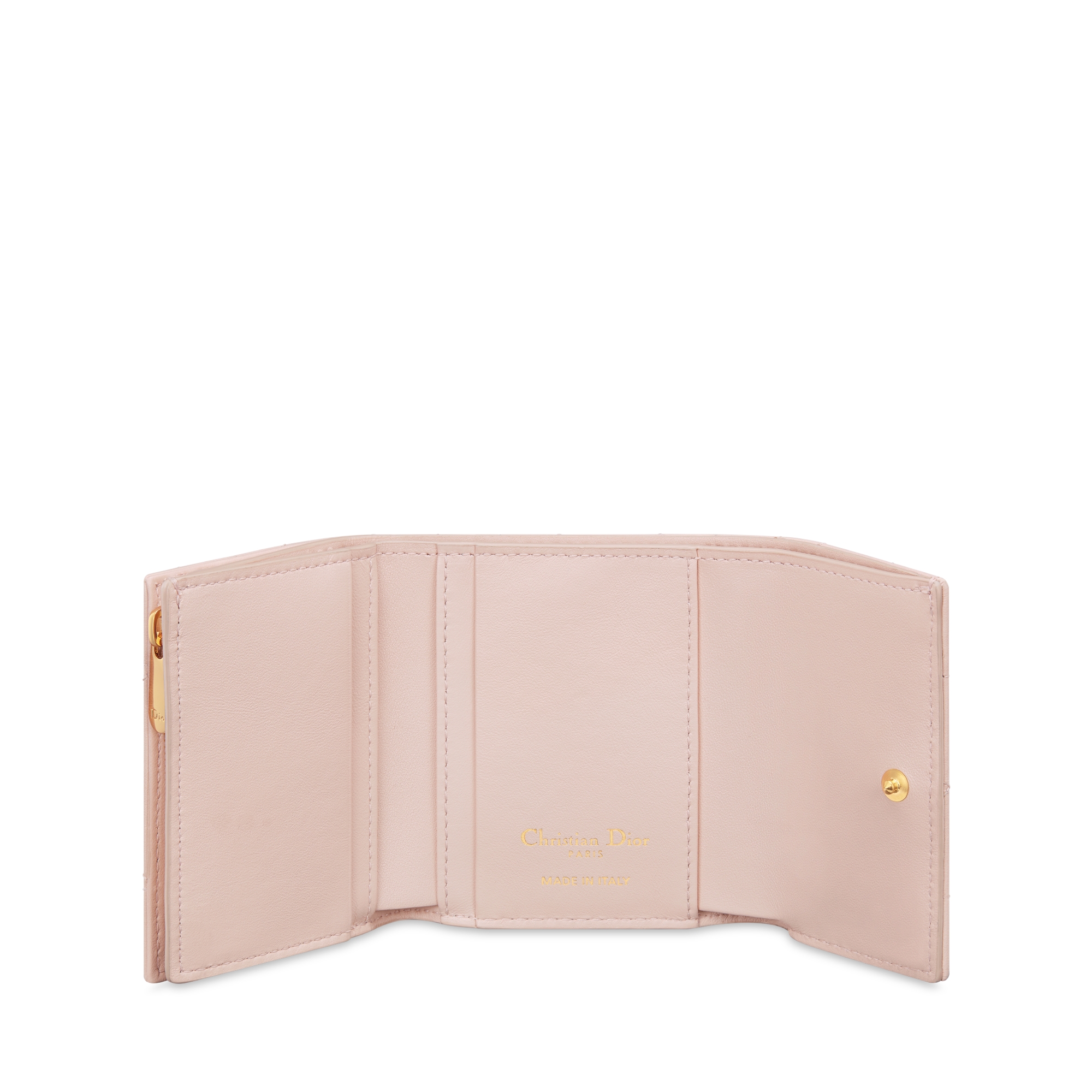 【日本限定】Dior Caro Hibiscus クリスタル Lジップウォレット マクロカナージュ ラムスキン E07